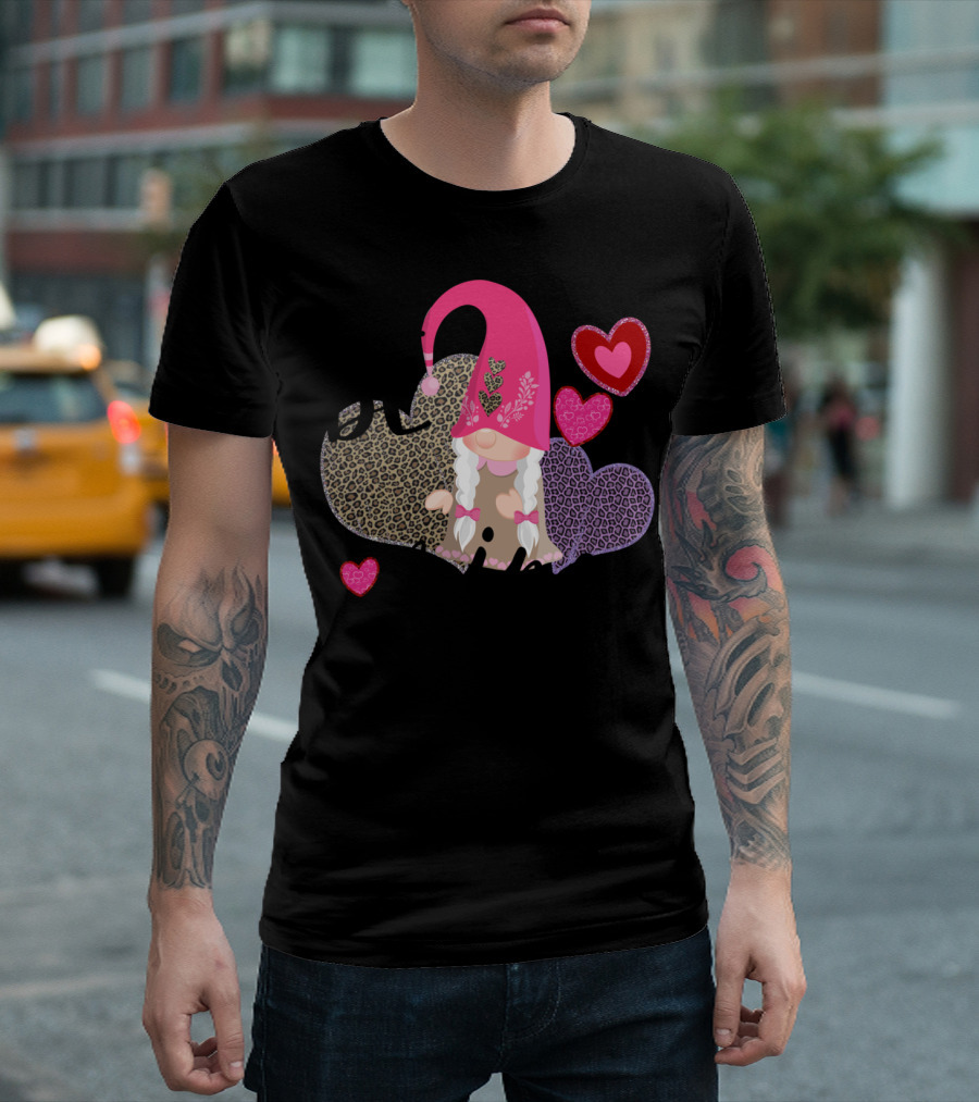 BE Mine Cute Gnomes Valentines Hearts T-Shirt