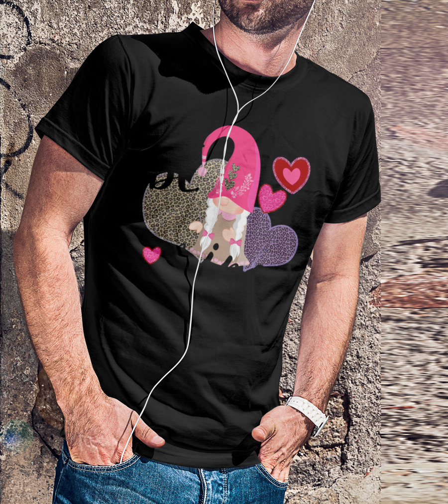 BE Mine Cute Gnomes Valentines Hearts T-Shirt