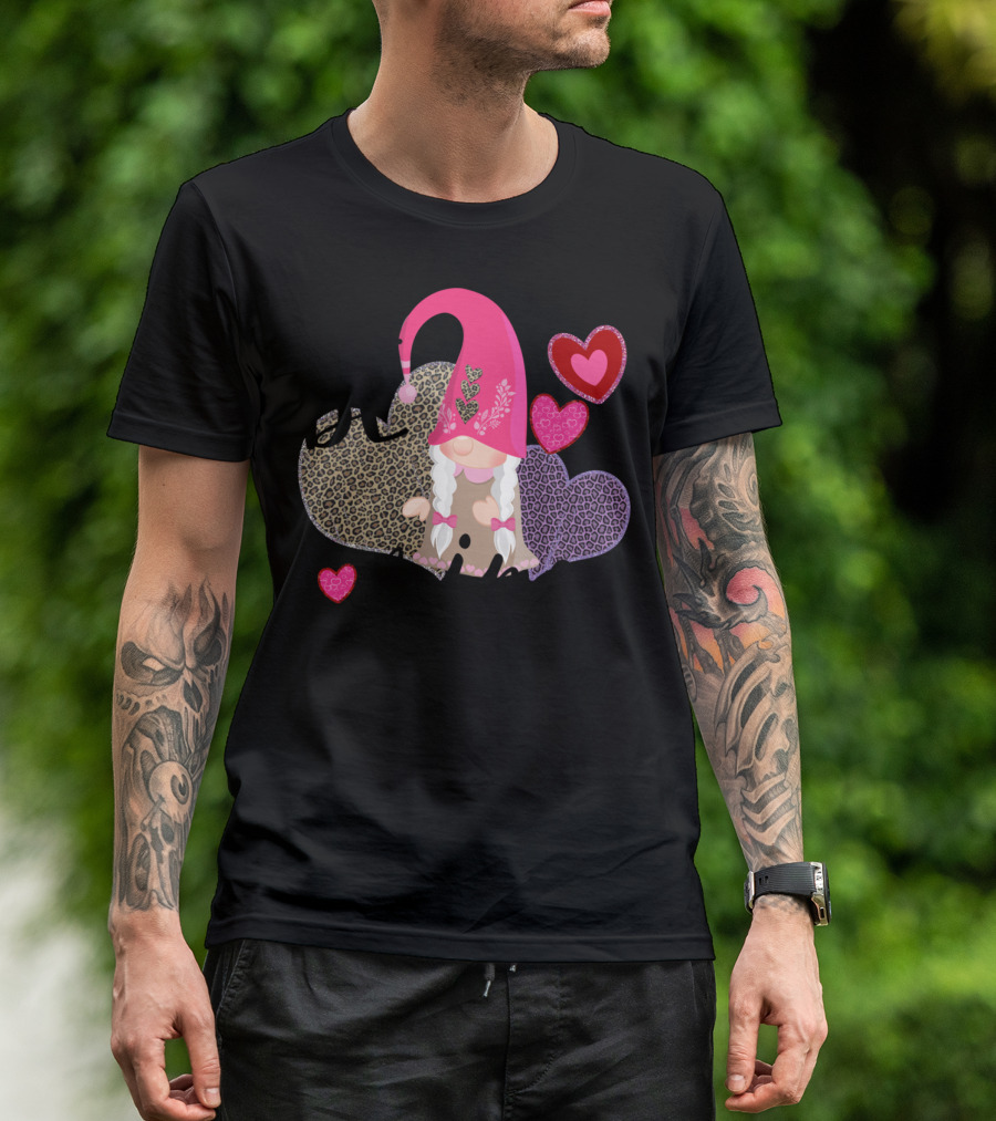 BE Mine Cute Gnomes Valentines Hearts T-Shirt