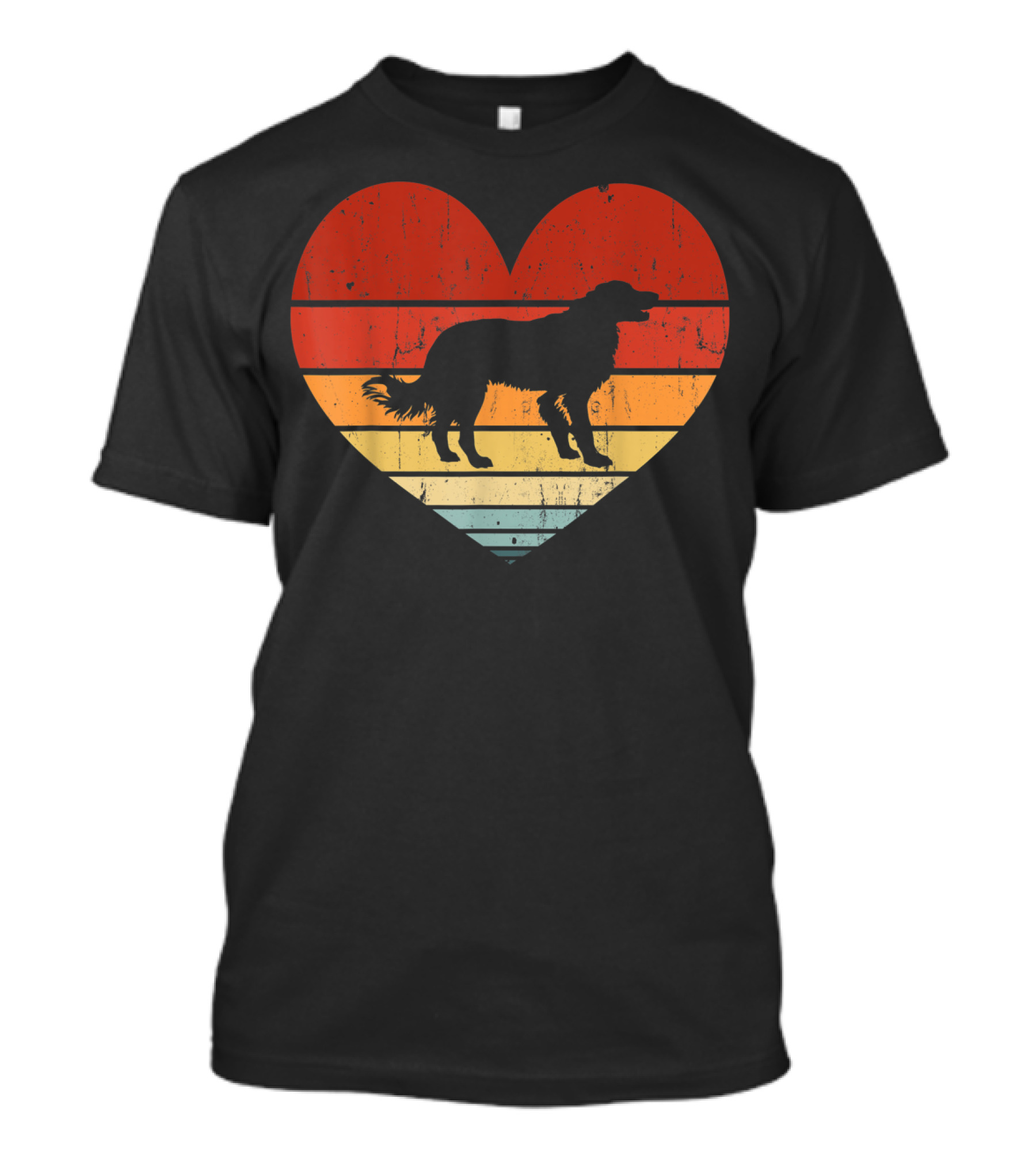 Dog Lover Vintage Retro Heart Border Collie T-Shirt