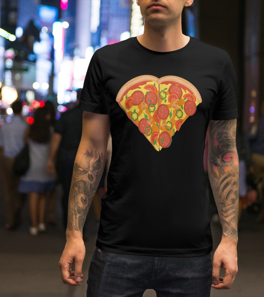 Pizza Is My Valentine Heart-Shaped Pizza Lovers T-Shirt
