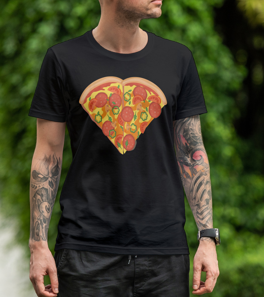 Pizza Is My Valentine Heart-Shaped Pizza Lovers T-Shirt