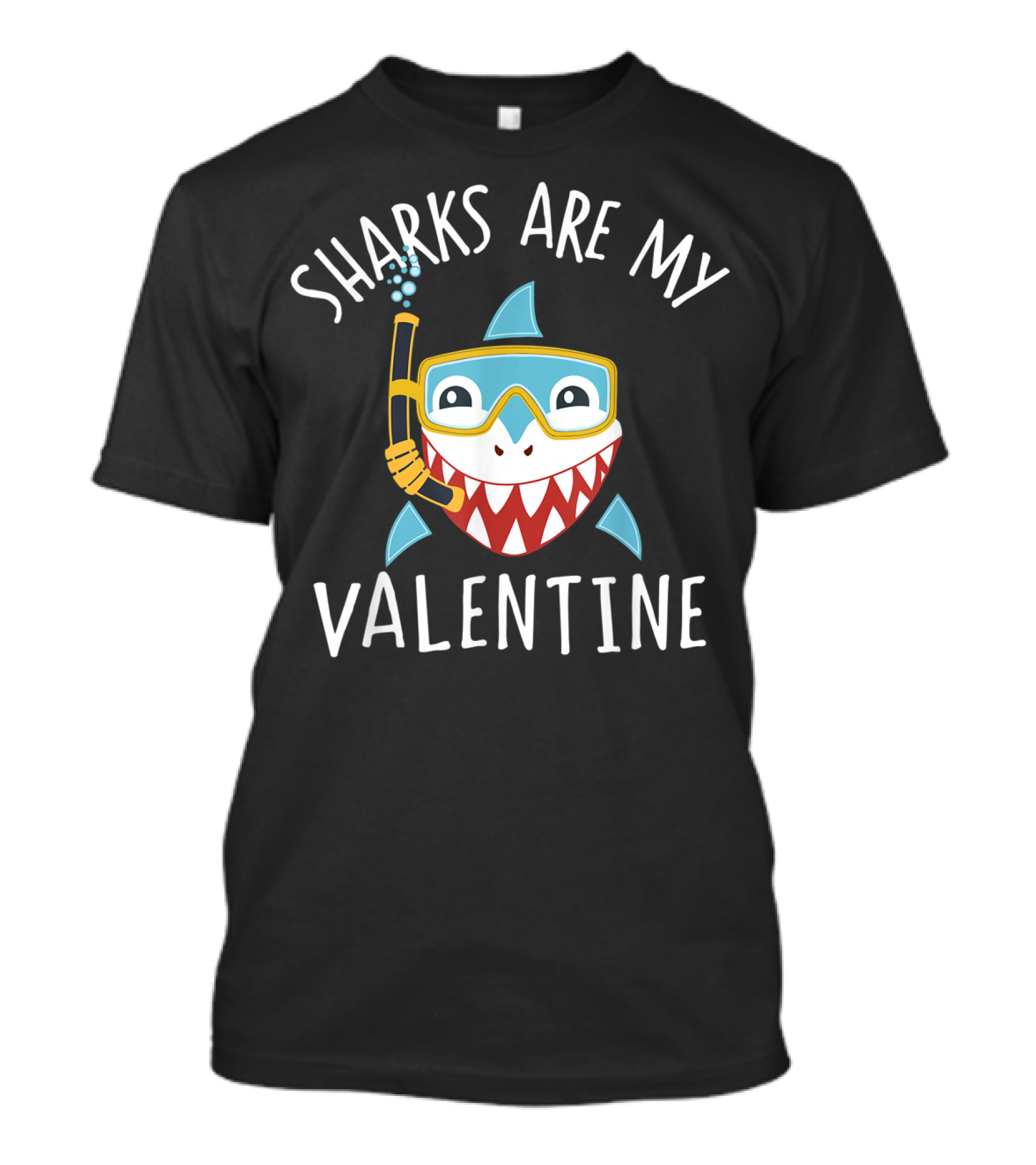Sharks Are My Valentine Shark Lover Snorkeling T-Shirt