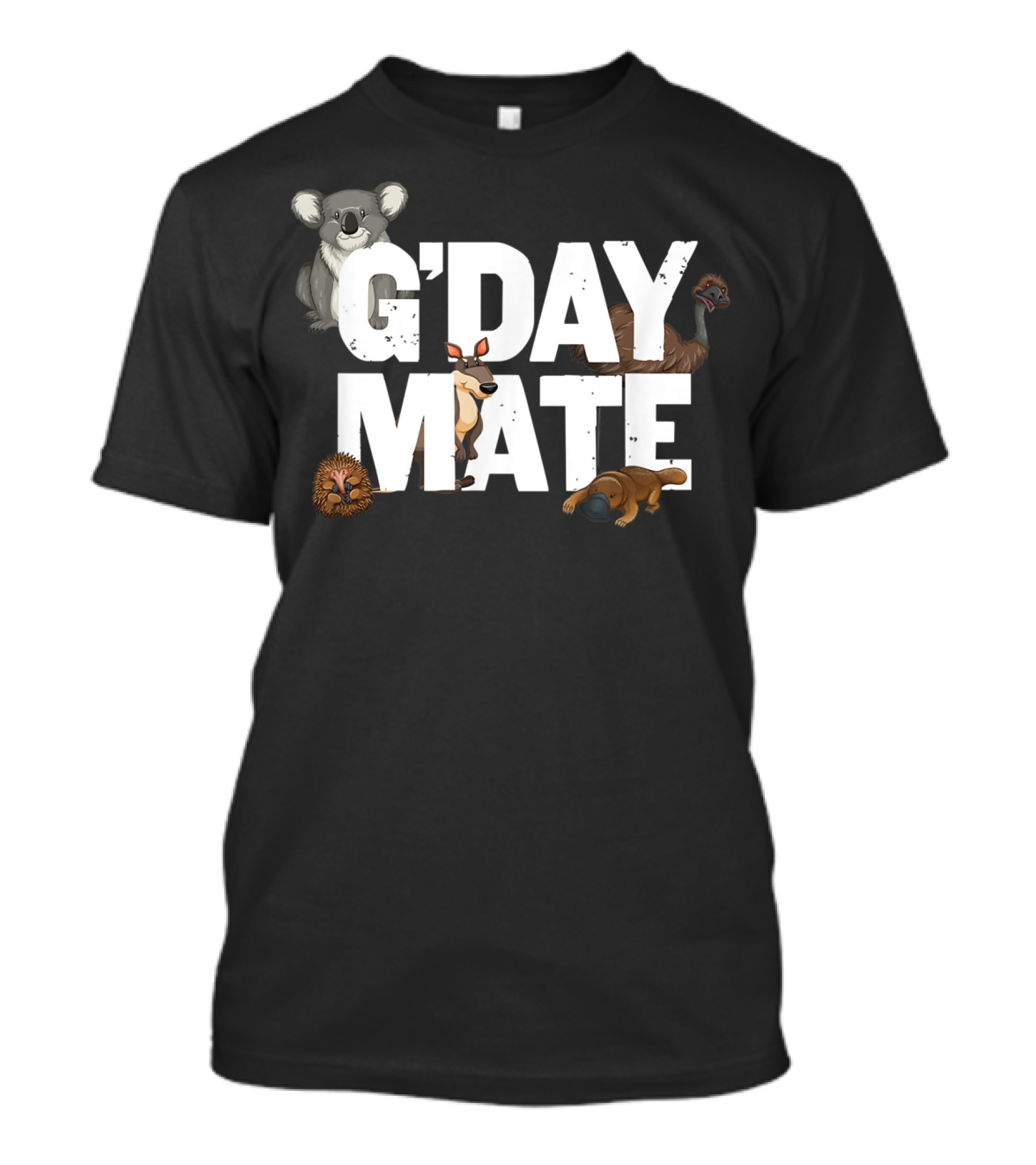G'day Mate Funny Australia Kangaroo Koala Emu Echidna Platypus T-Shirt