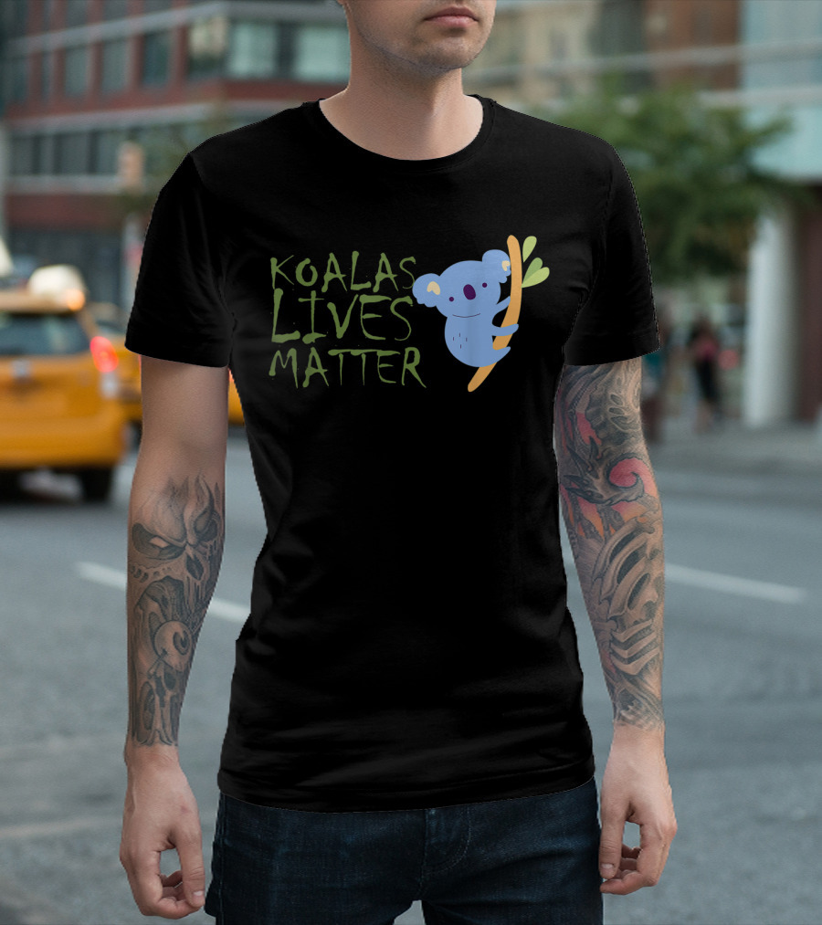 Koalas Lives Matter Koala on Branch T-Shirt