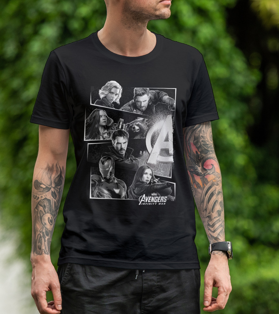 Marvel Avengers Infinity War Heroes Collage T-Shirt