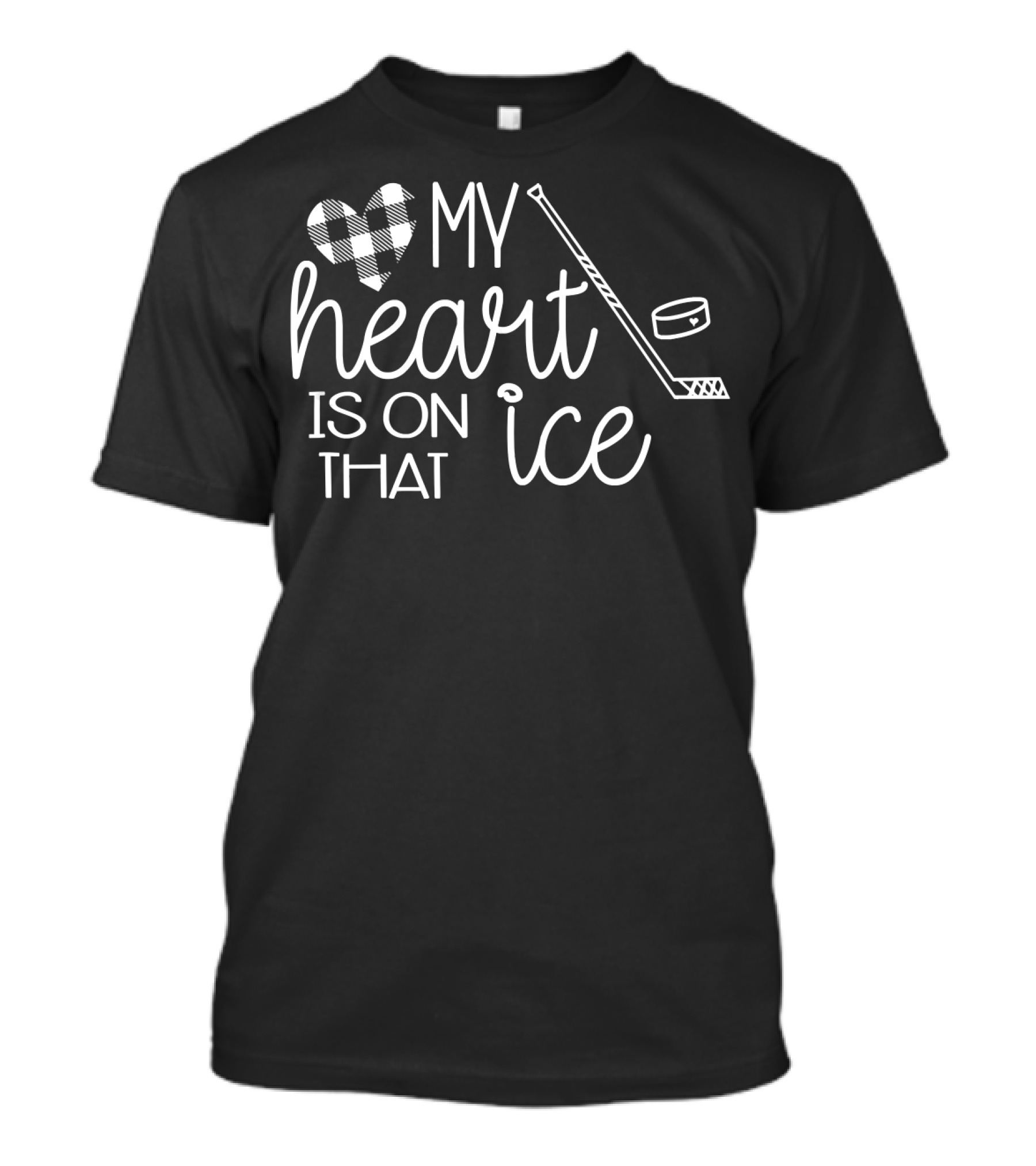 My Heart Is On That Ice Cute Hockey Mom Wife T-Shirt