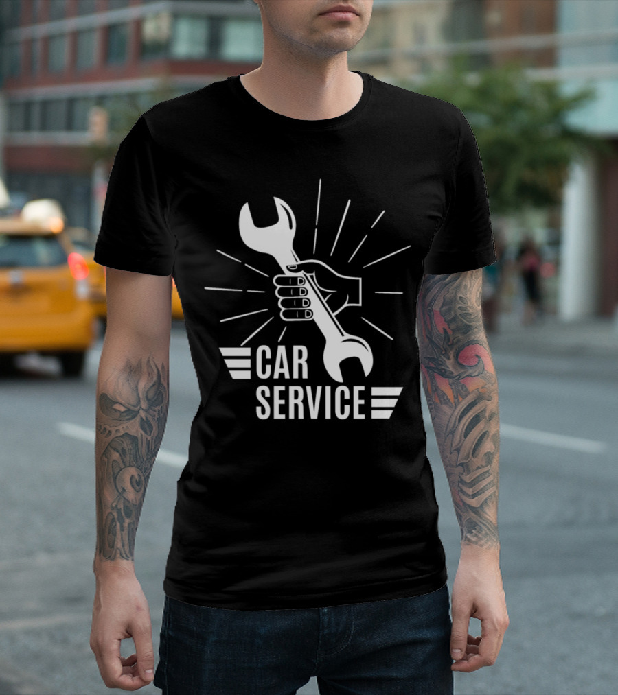 Car Service Wrench Hand Mechanicqigdk T-Shirt
