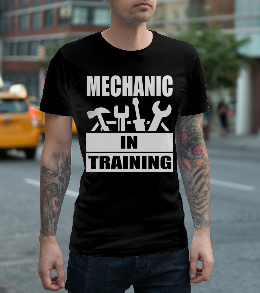 Mechanic In Training Funny Mens Mechanic Tools Hammer Wrench T-Shirt