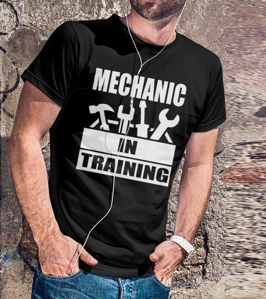 Mechanic In Training Funny Mens Mechanic Tools Hammer Wrench T-Shirt