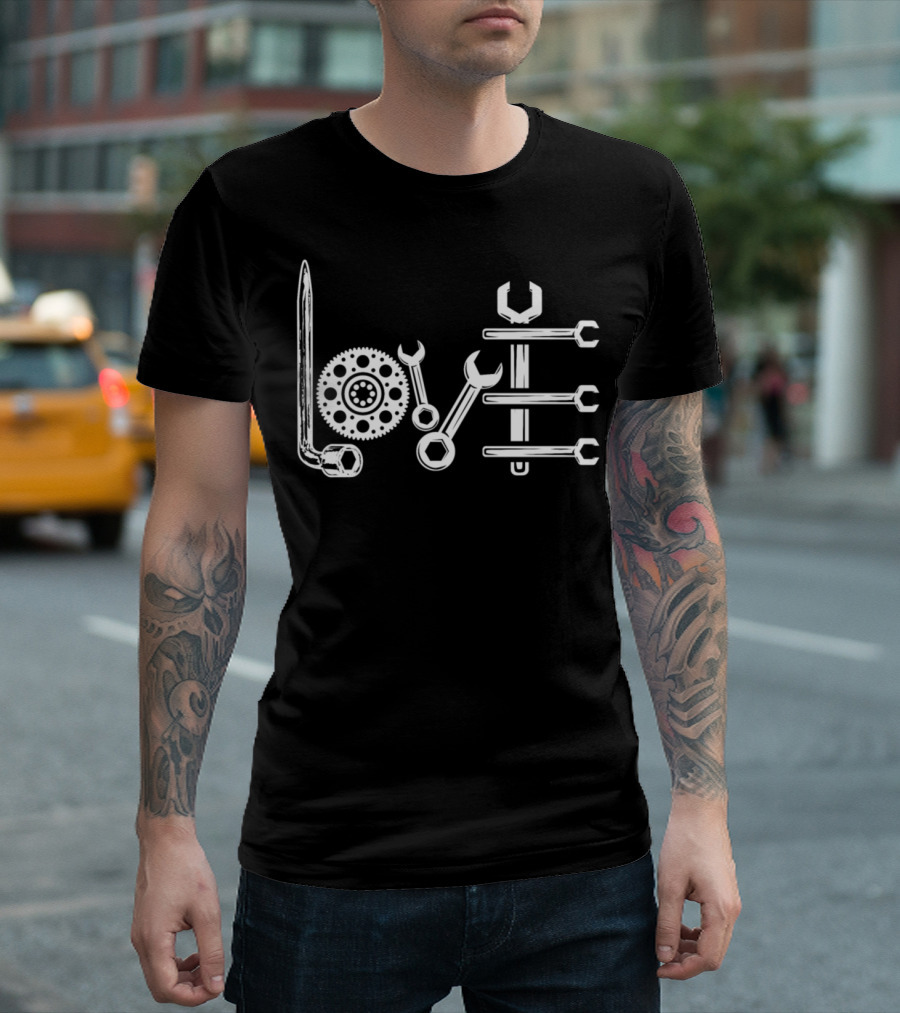 Mechanics Love Tools Gears Wrenches T-Shirt