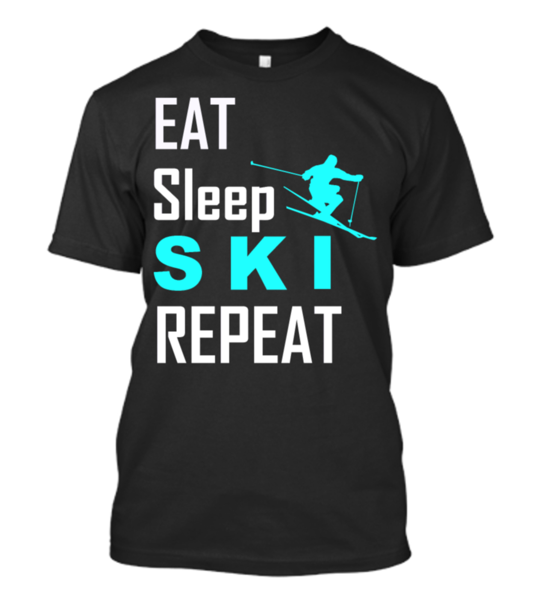 Eat Sleep Ski Repeat Skiing T-Shirt