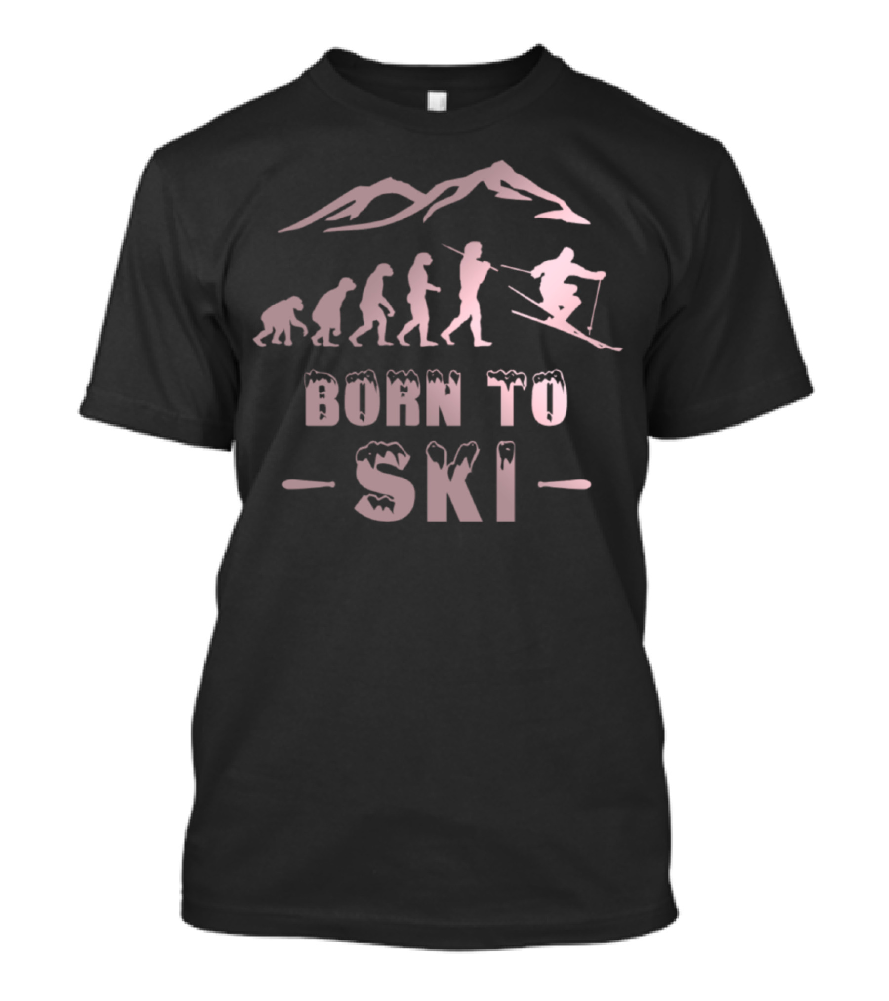 Born To Ski Evolution Snow Cool T-Shirt