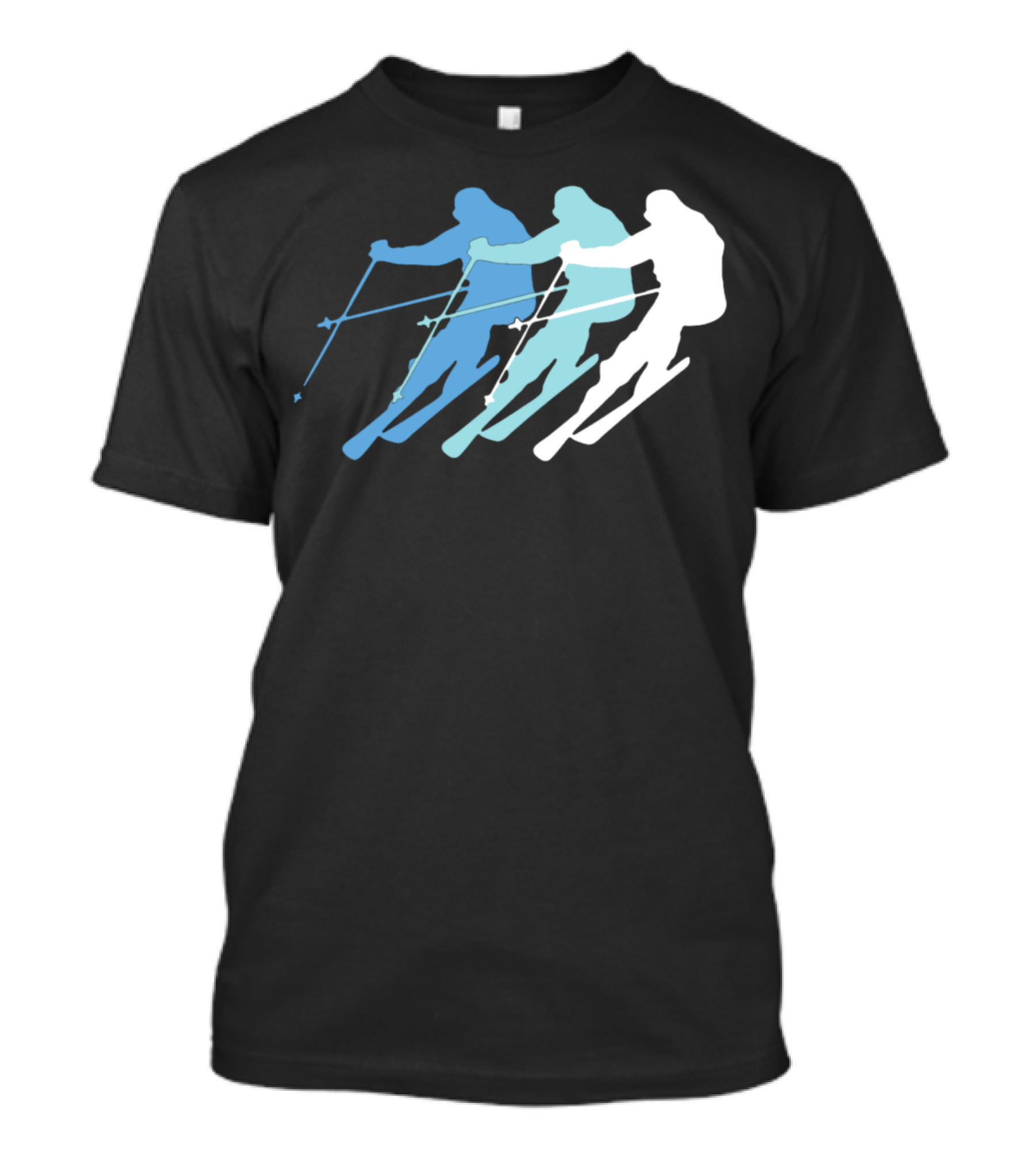 Skiing Clothing Blue Gradient Skier T-Shirt