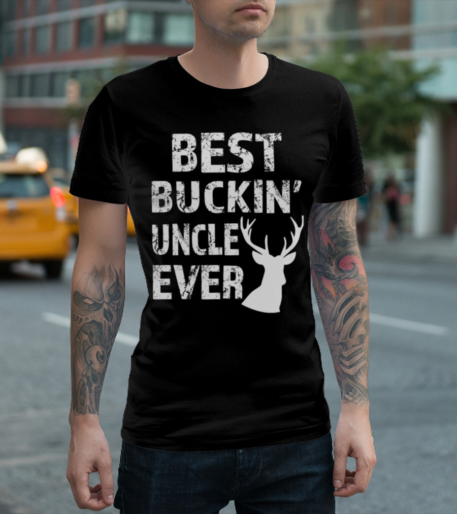 Best Buckin' Uncle Ever Deer Antlers T-Shirt