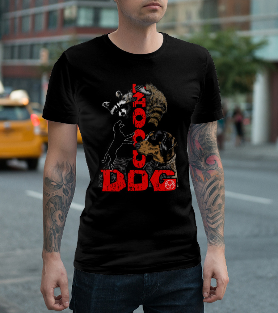 Coon Dog E Racoon Silhouette and Hound T-Shirt