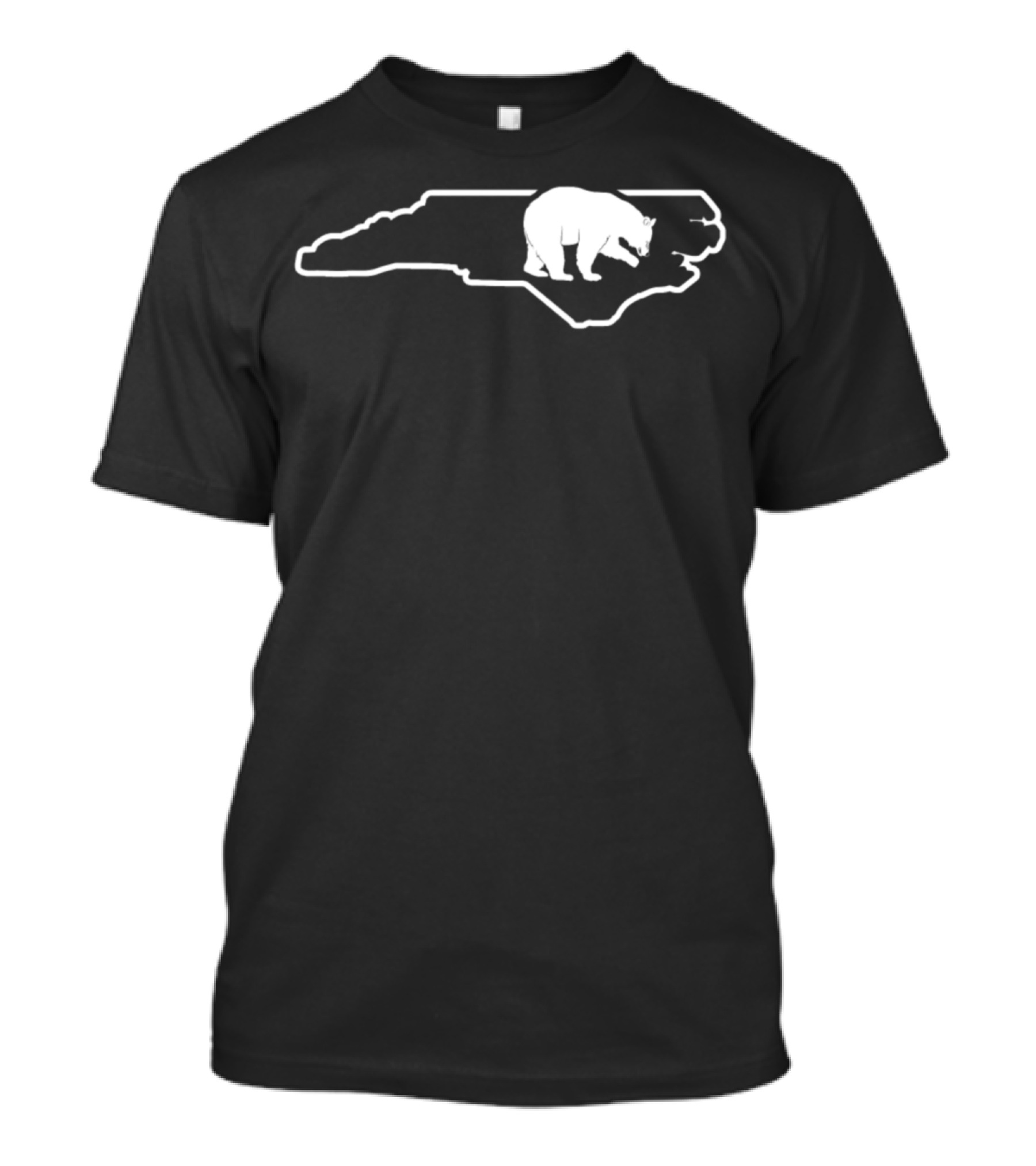 North Carolina Black Bear Hunting Map Outline T-Shirt
