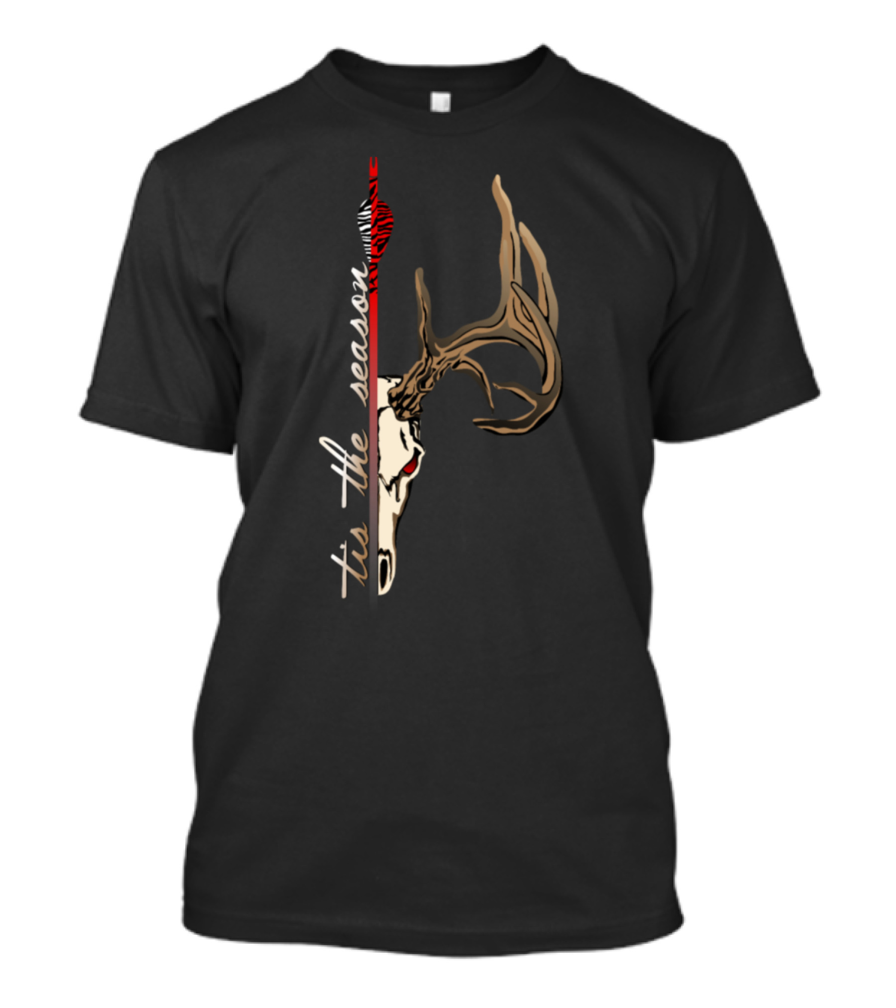 Tis The Season Hunting Deer Antler Skull T-Shirt
