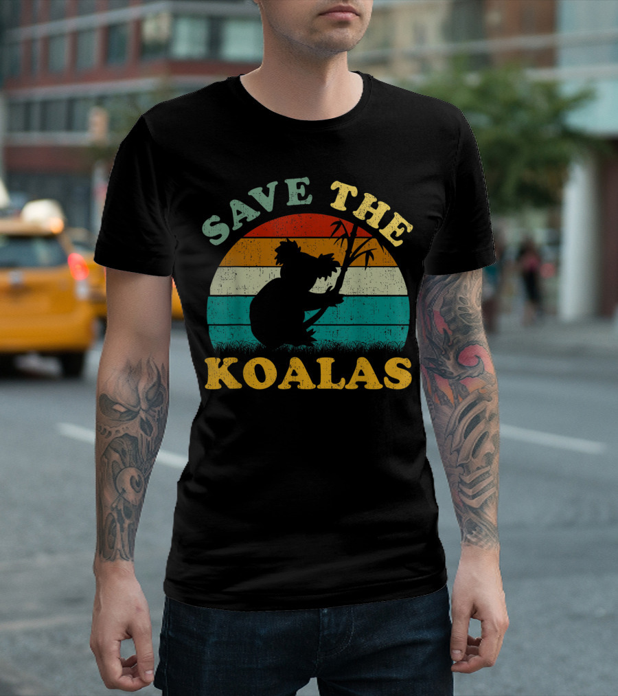 Save The Koalas Retro T-Shirt
