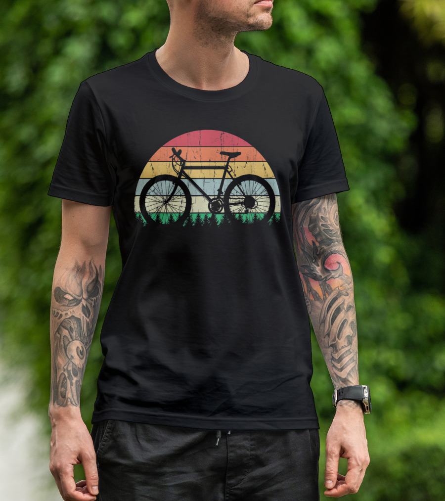 Retro Sunset Bicycle T-Shirt