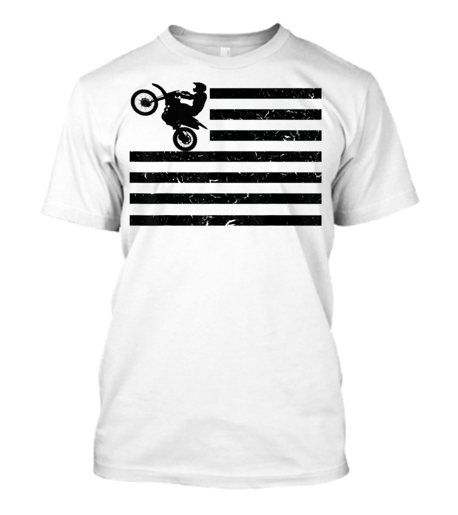 Braaap Vintage USA American Flag Motocross Oml6w T-Shirt