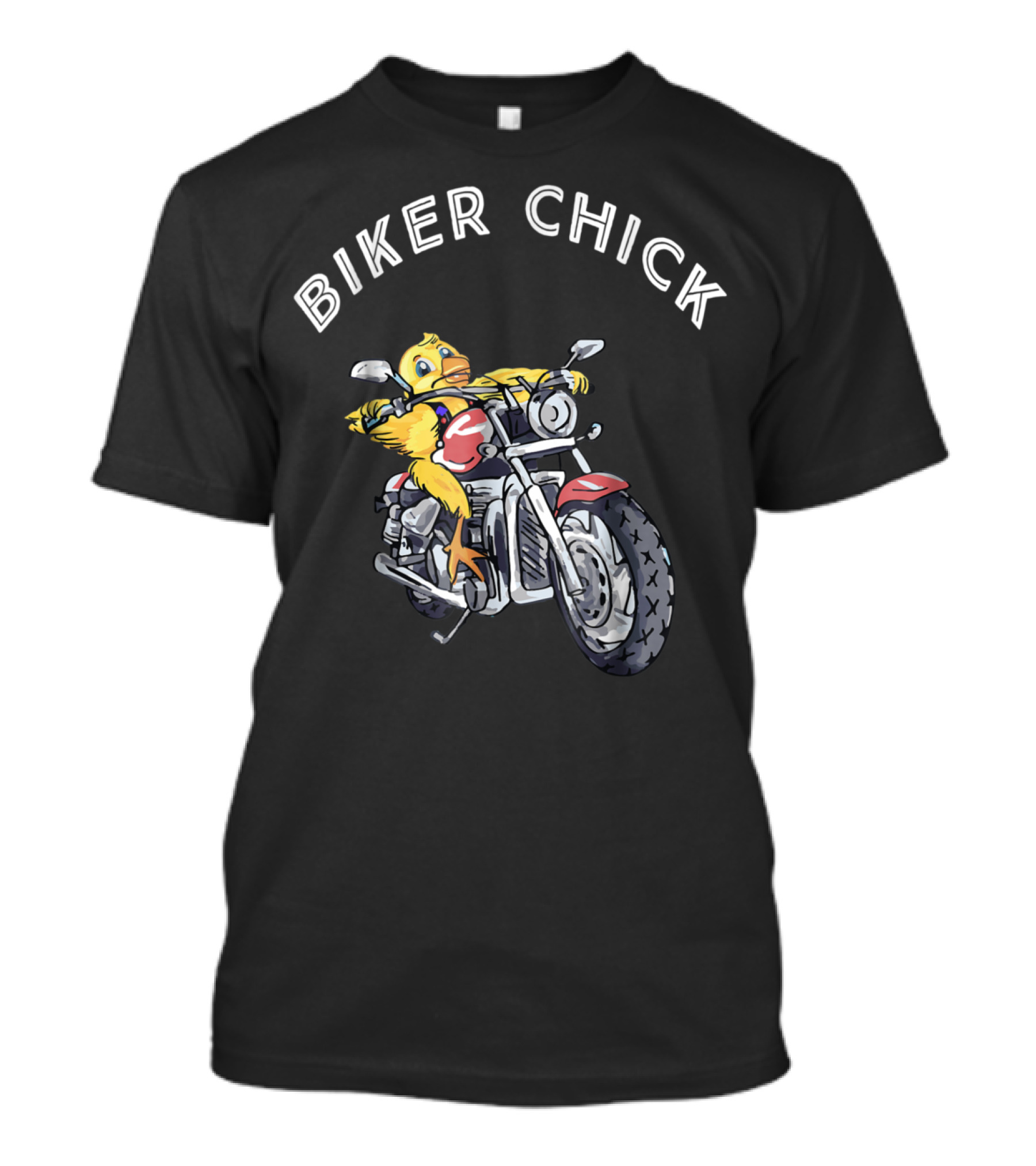Biker Chick Riding Motorcycle T-Shirt