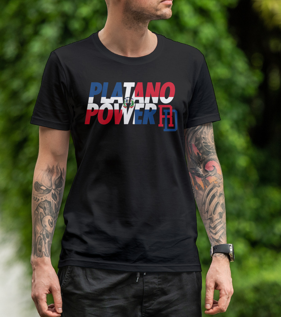 Platano Power Dominican Republic RD Baseball Team Support T-Shirt