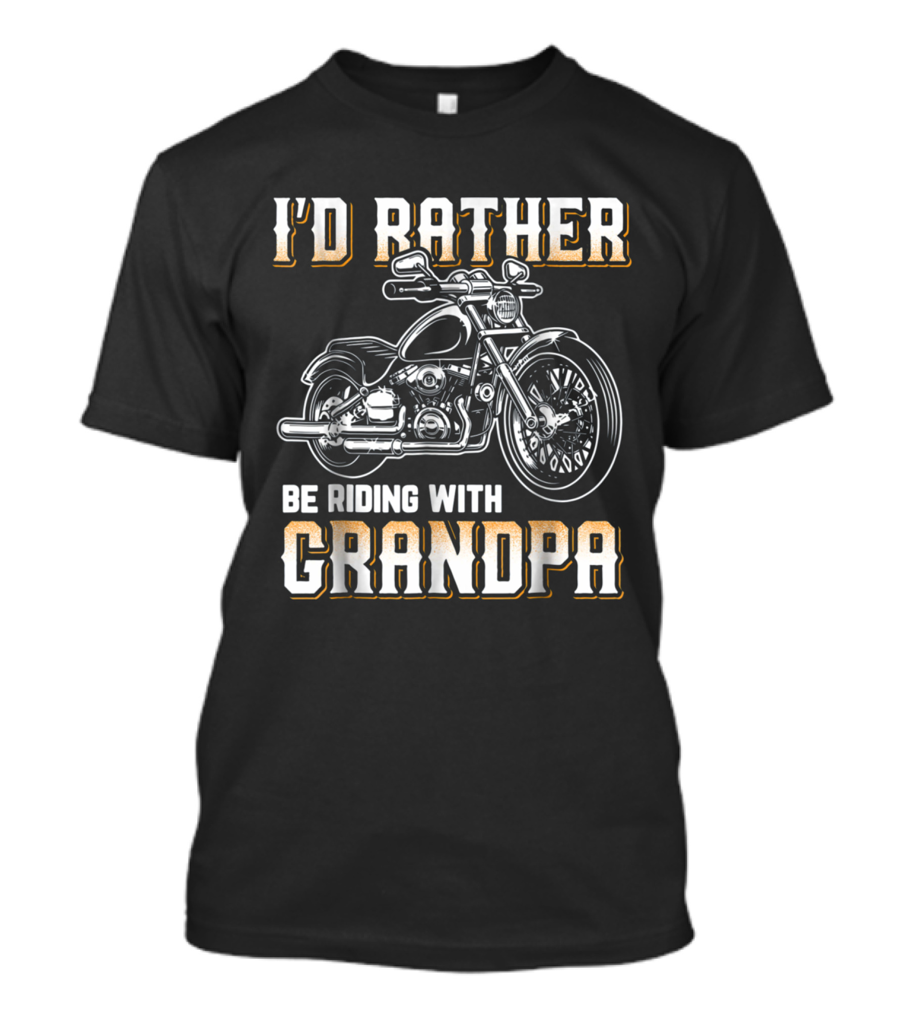 I'd Rather Be Riding With Grandpa Motorcycle Biker T-Shirt