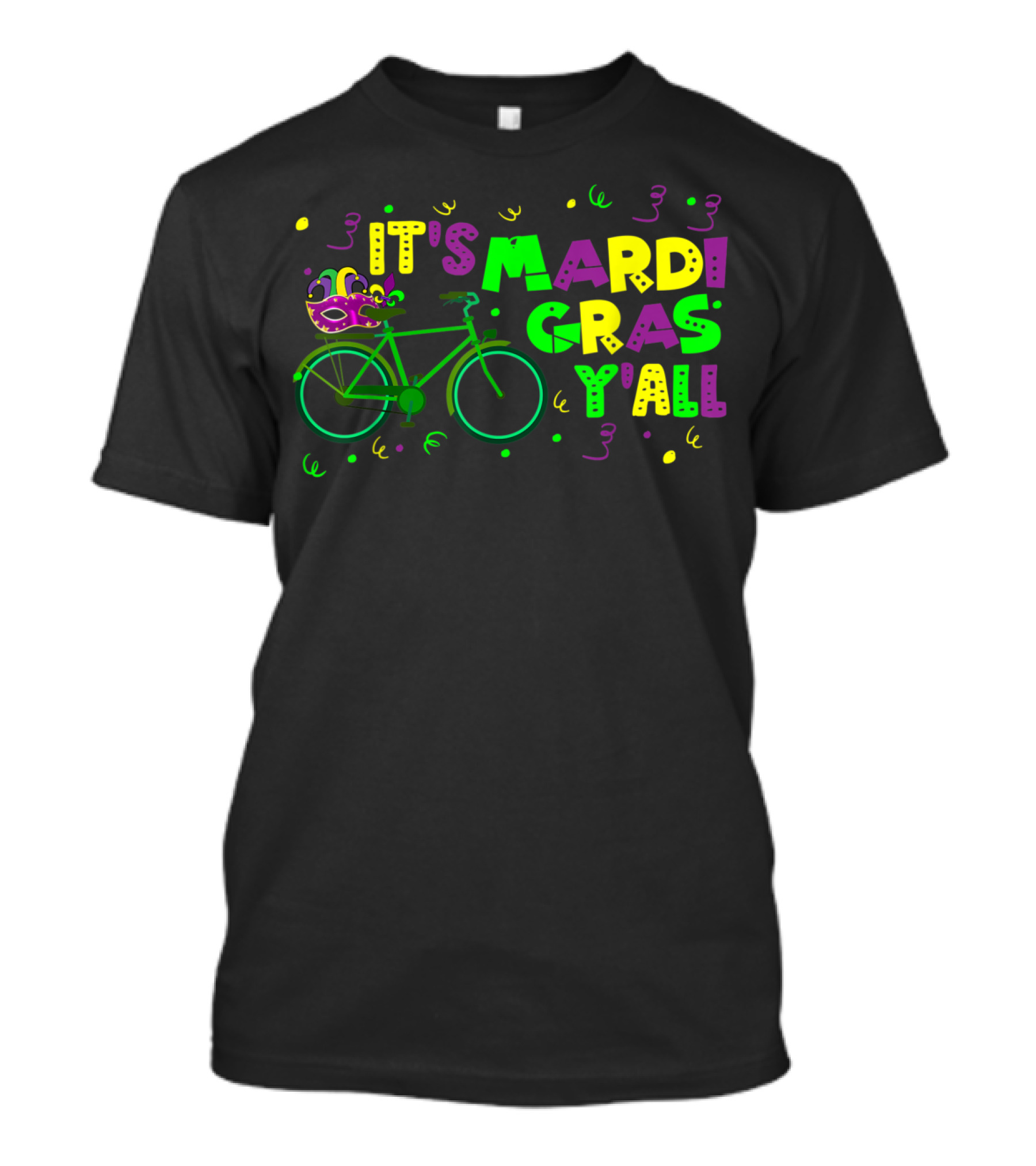 It's Mardi Gras Y'all Jester Hat Bicycle T-Shirt