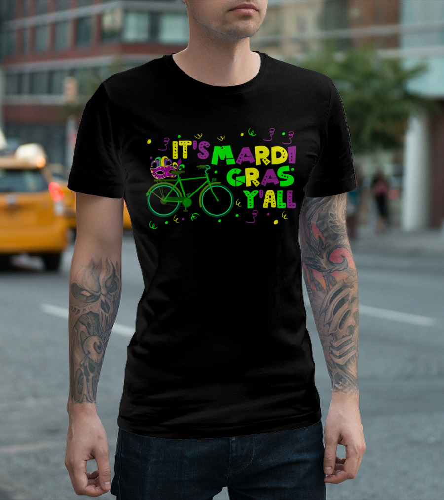 It's Mardi Gras Y'all Jester Hat Bicycle T-Shirt