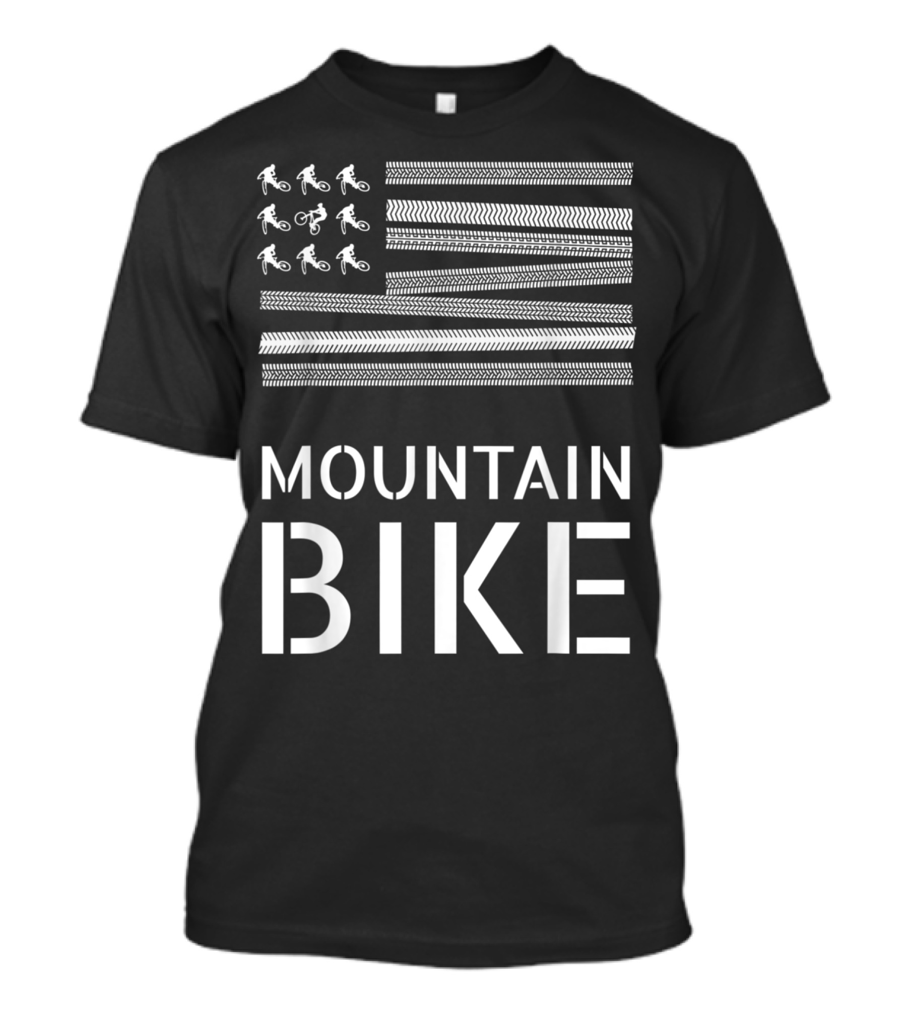 Mountain Bike Off Road Biking Flag T-Shirt