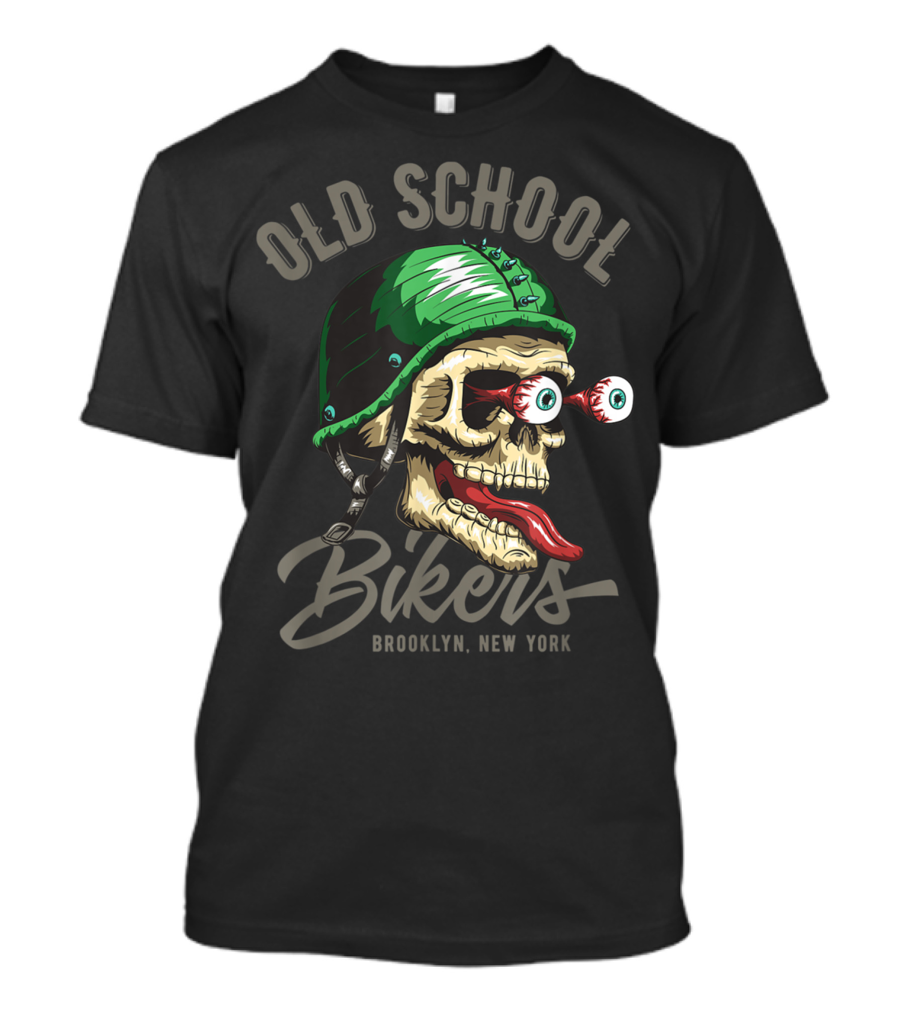Old School Bikers Brooklyn New York Vintage Retro Biker T-Shirt