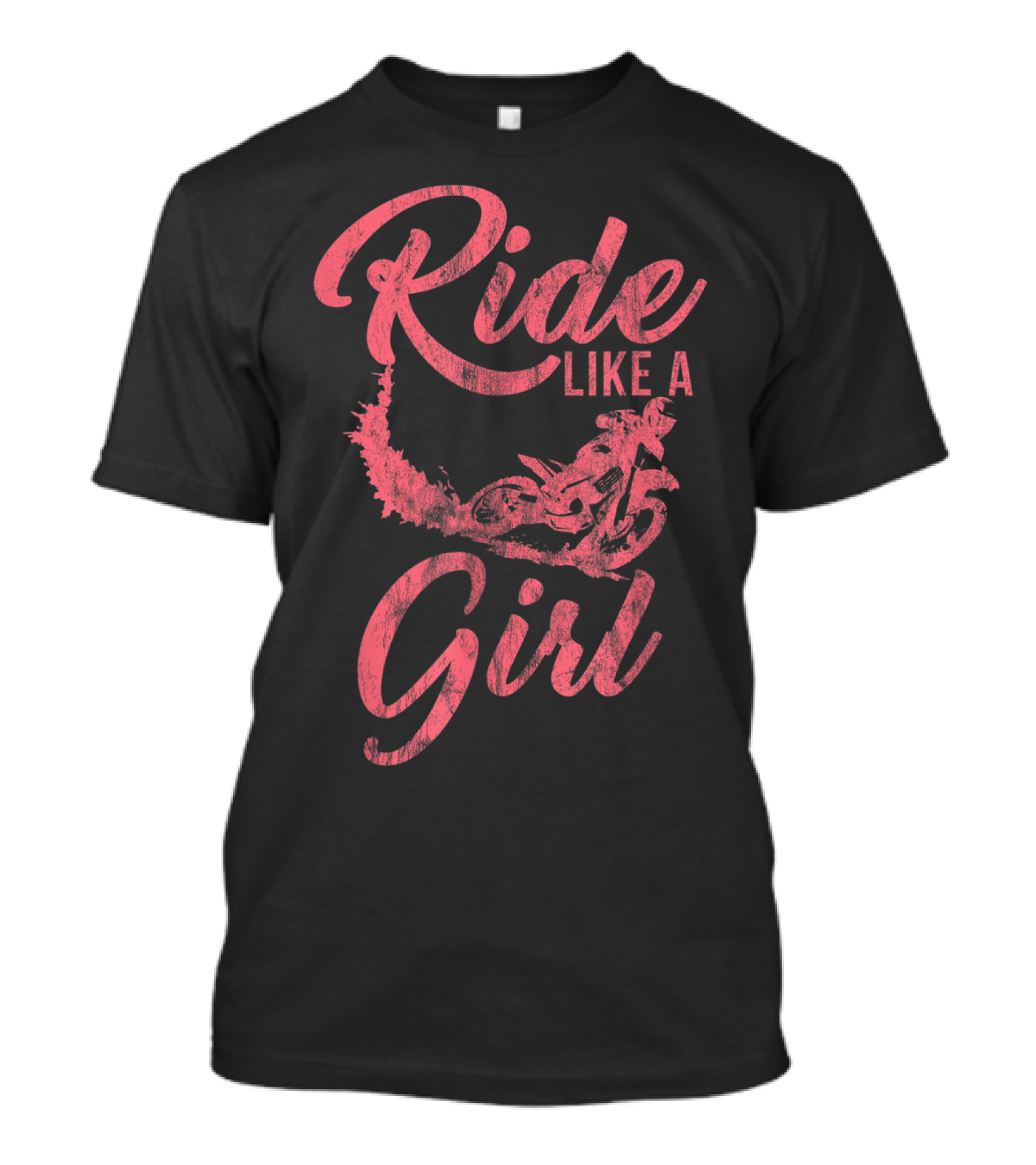 Ride Like A Girl Motocross Dirt Bike T-Shirt