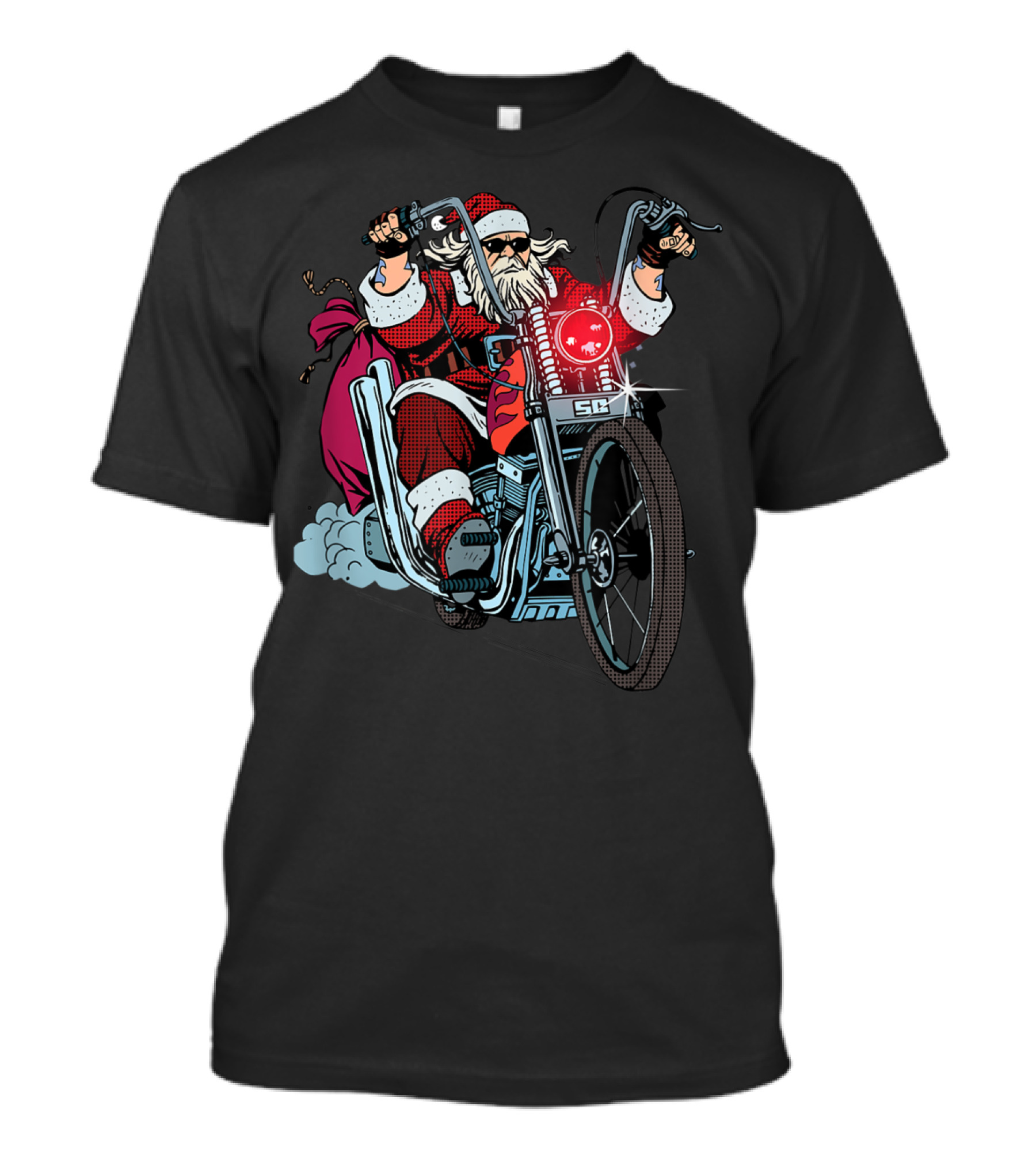 Santa Claus Biker Motorcycle Christmas SB T-Shirt