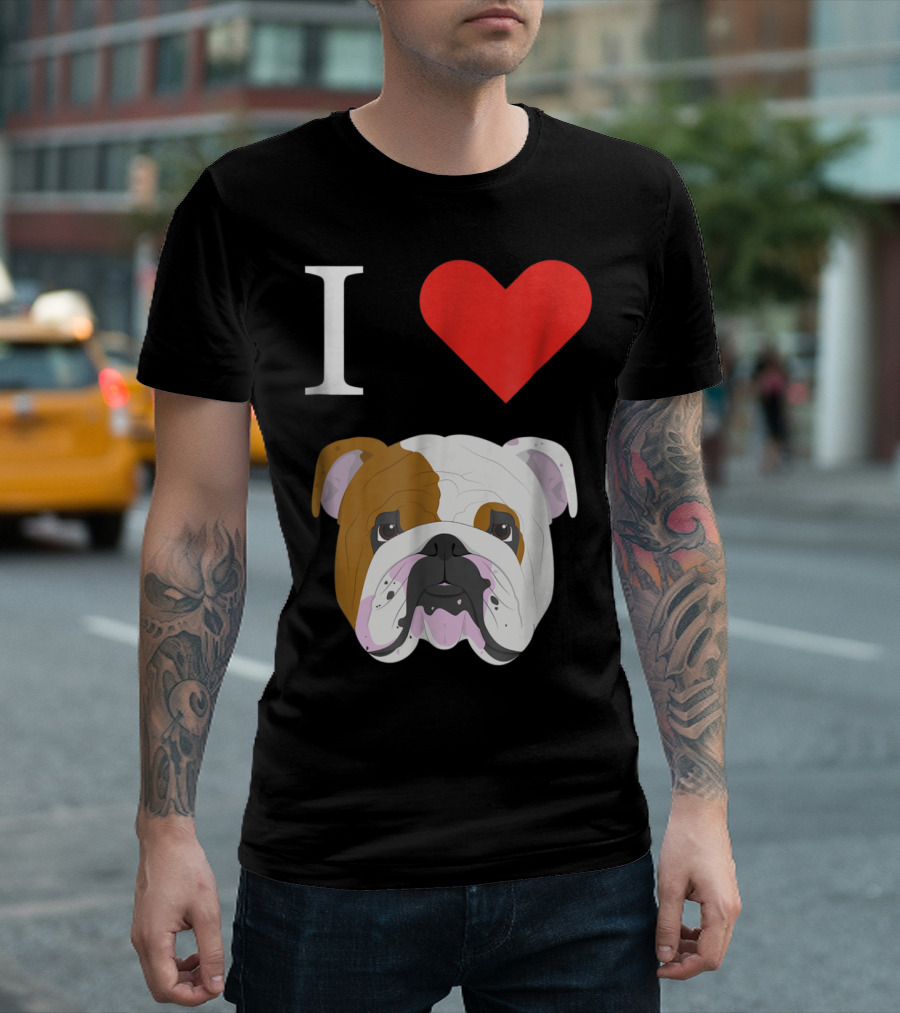 I Heart My English Bulldog T-Shirt
