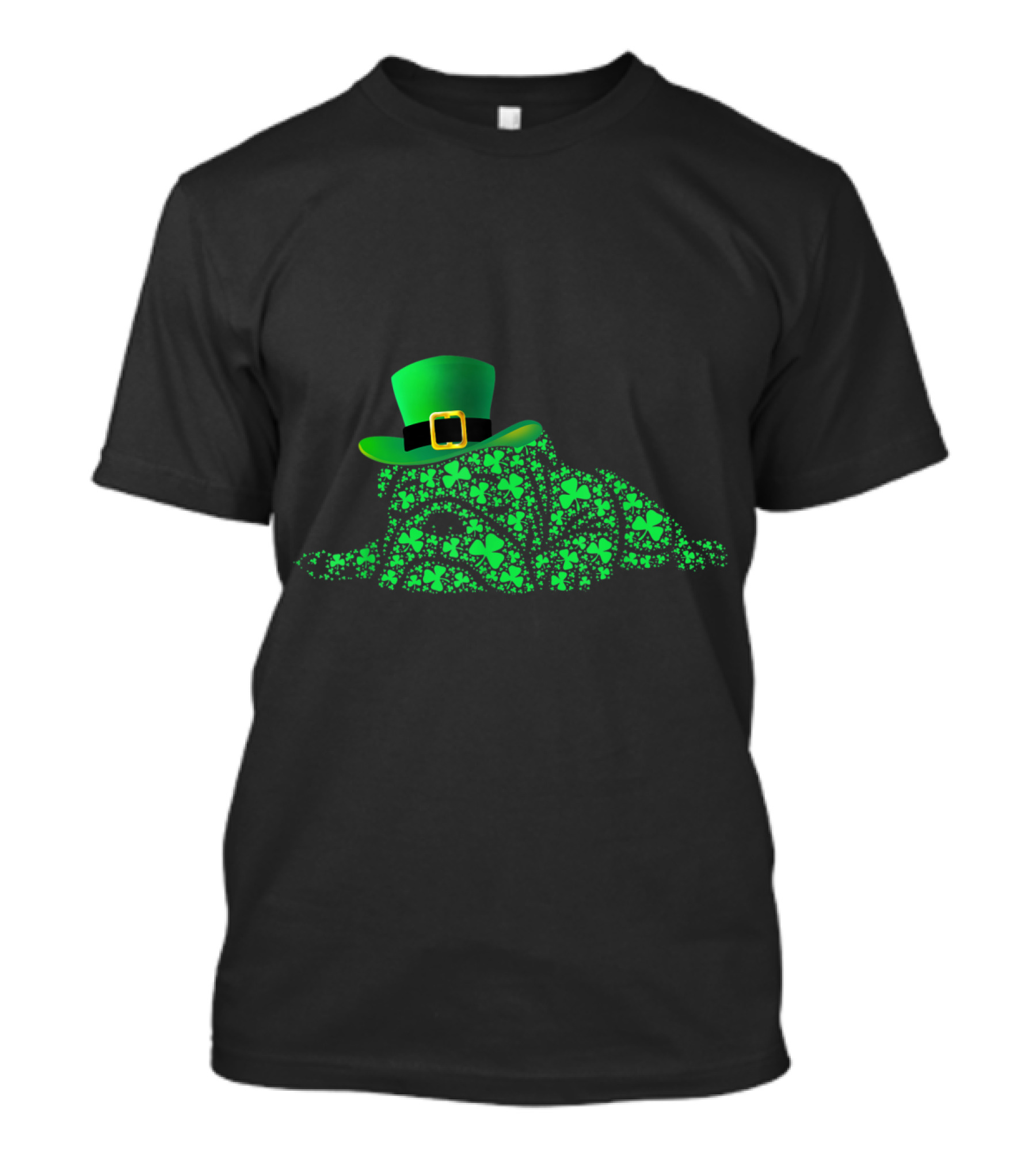 Irish English Bulldog Shamrocks Leprechaun Green Hat St Patrick's Day T-Shirt