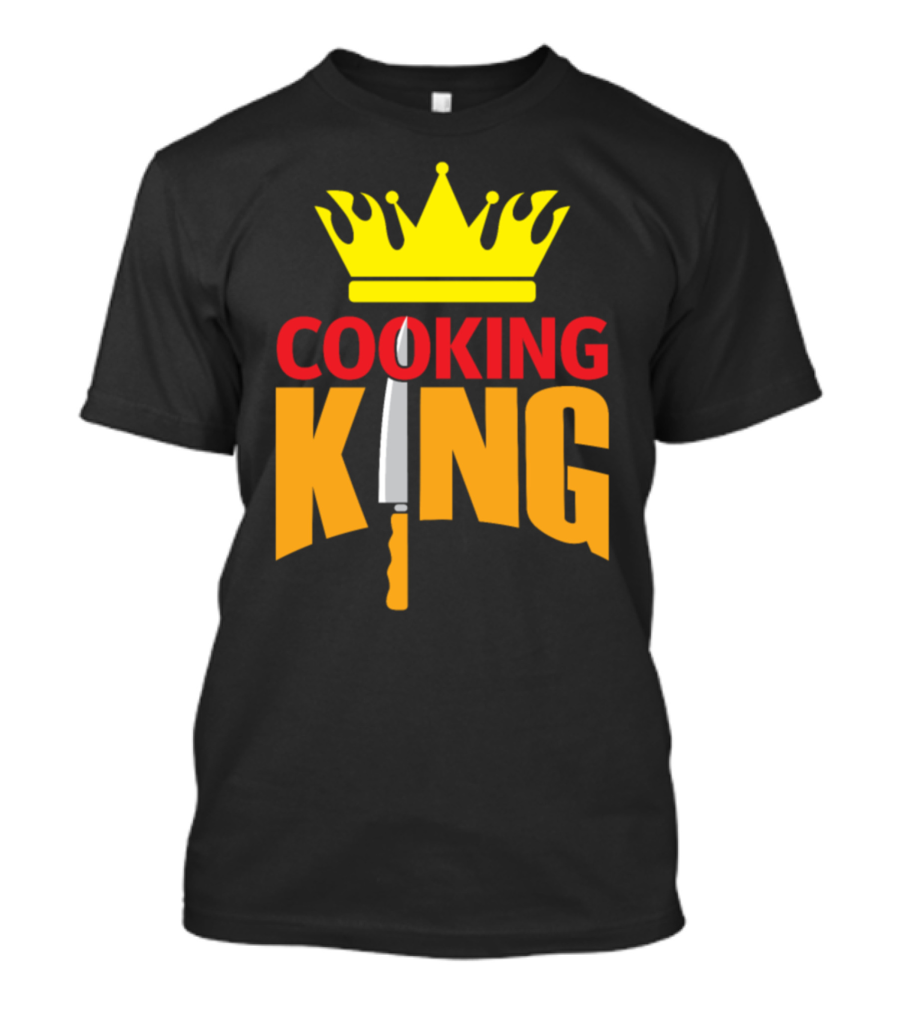 Cooking King Chef Crown Kitchen Knife Christmas T-Shirt