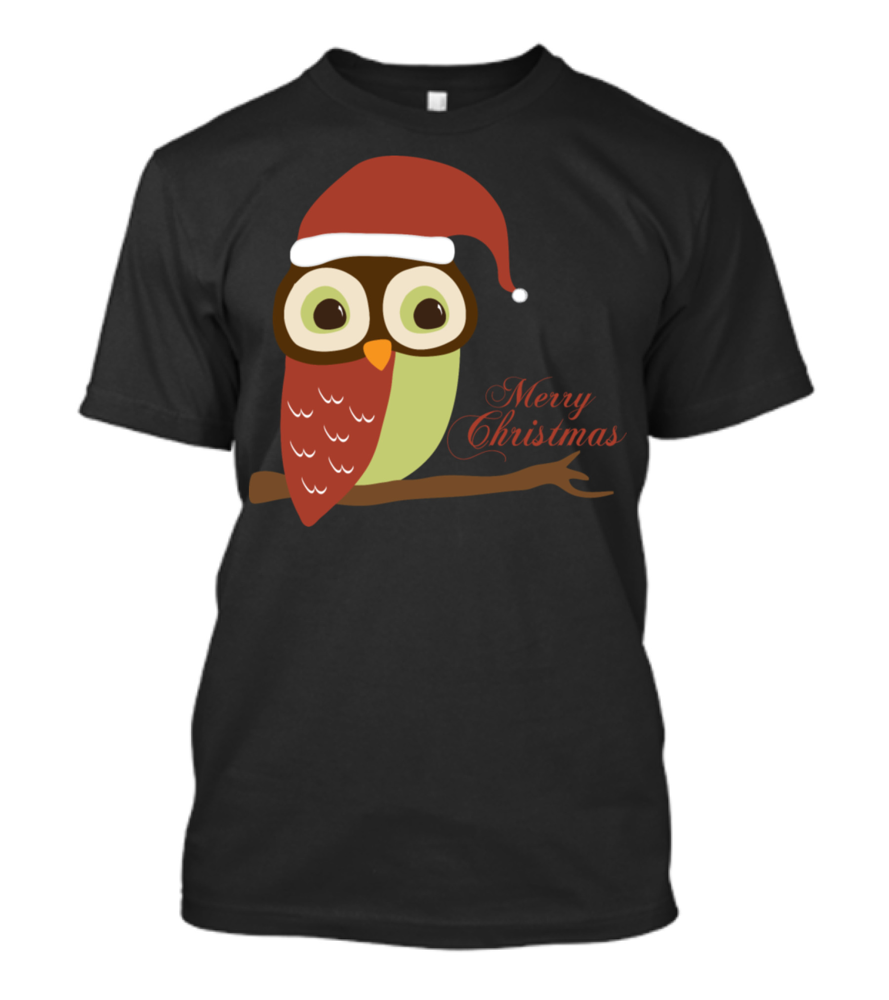 Merry Christmas Santa Owl T-Shirt