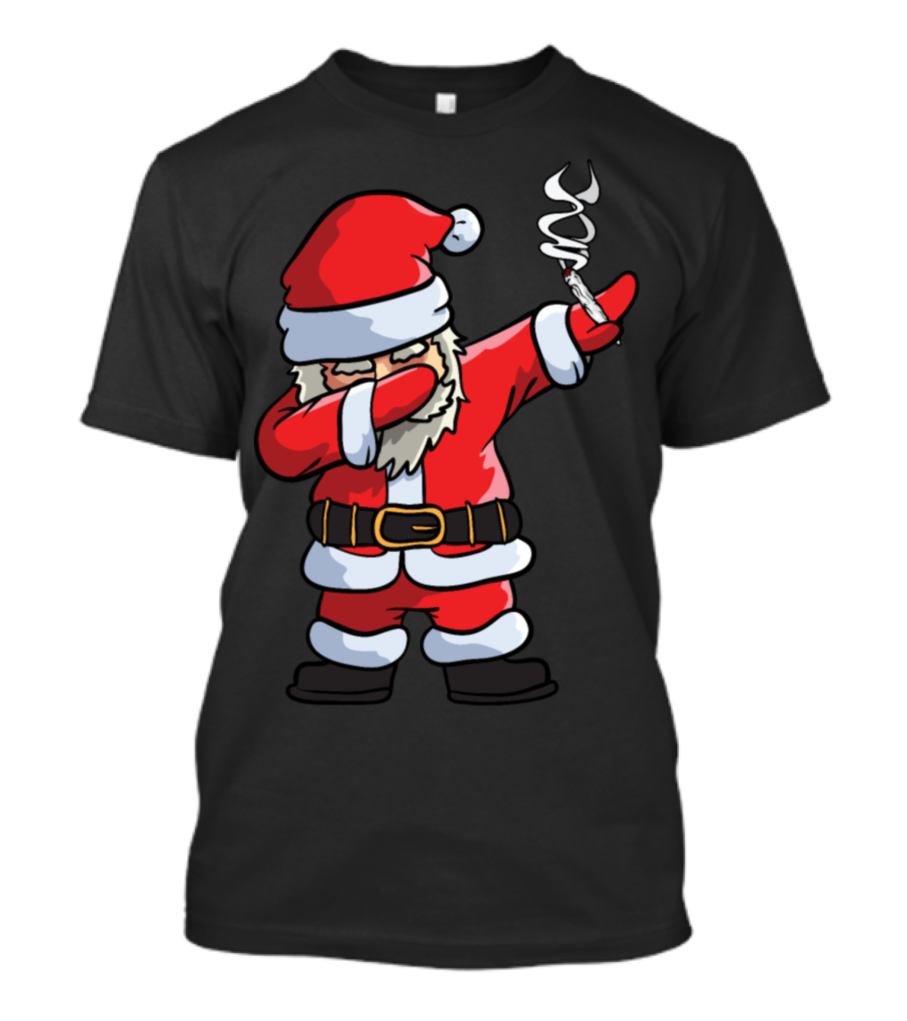 Santa Dabbing With Smoking Joint Marijuana T-Shirt
