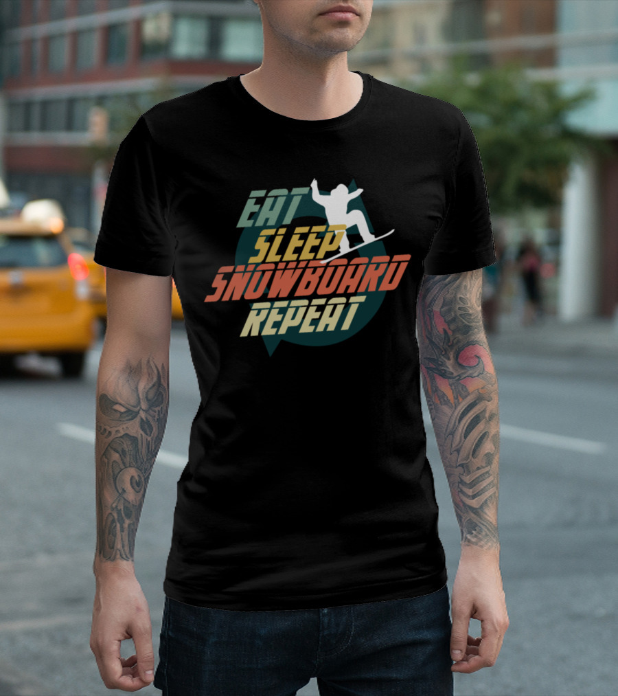 EAT SLEEP SNOWBOARD REPEAT Snowboarder T-Shirt