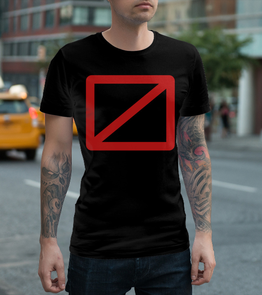 No Snowboarding Symbol with Silhouette and Red Prohibition Mark T-Shirt
