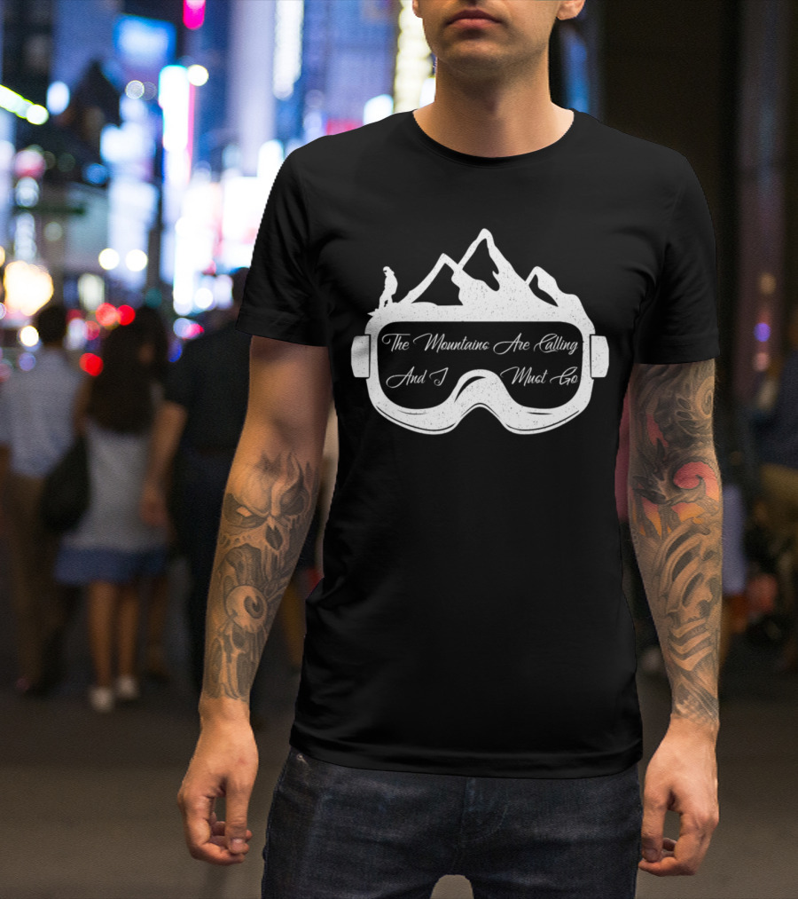 The Mountains Are Calling Snowboarding Vacations T-Shirt