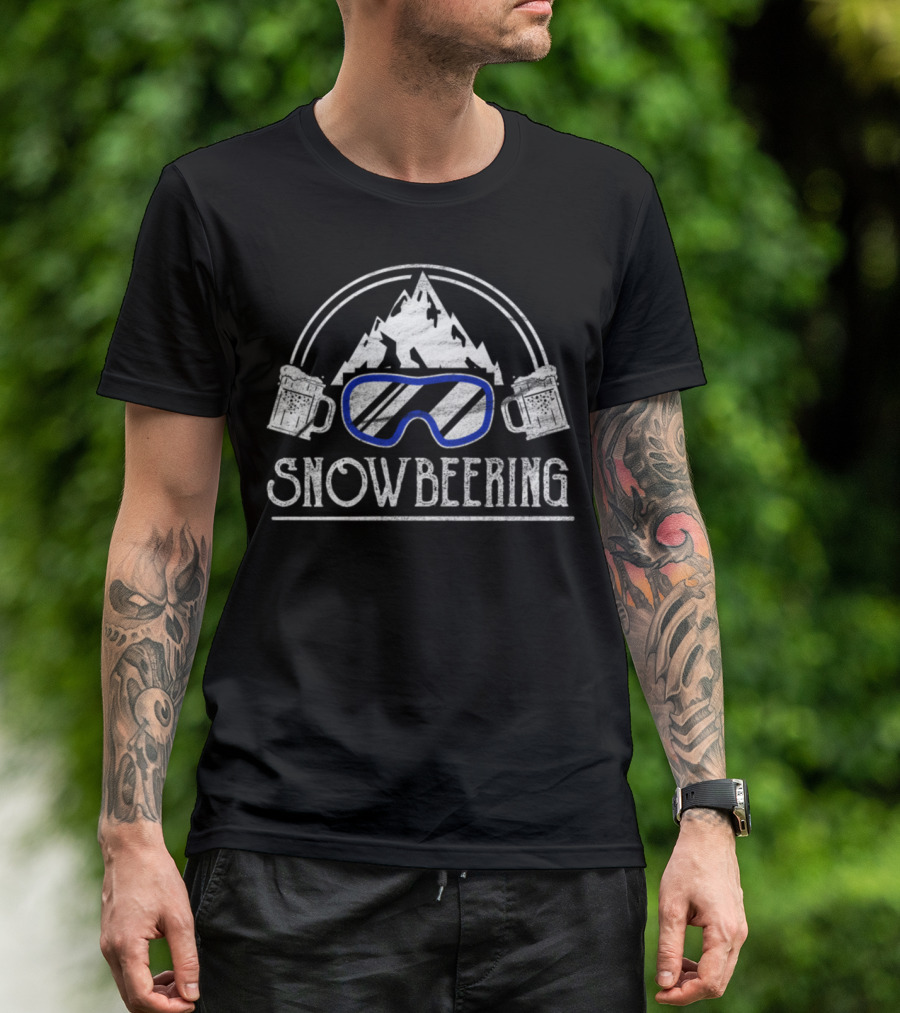 Snowbeering Snowboarding Snowboarder Beer T-Shirt