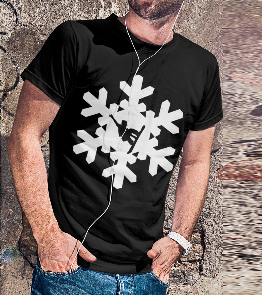 Snowboarding Snowflake T-Shirt