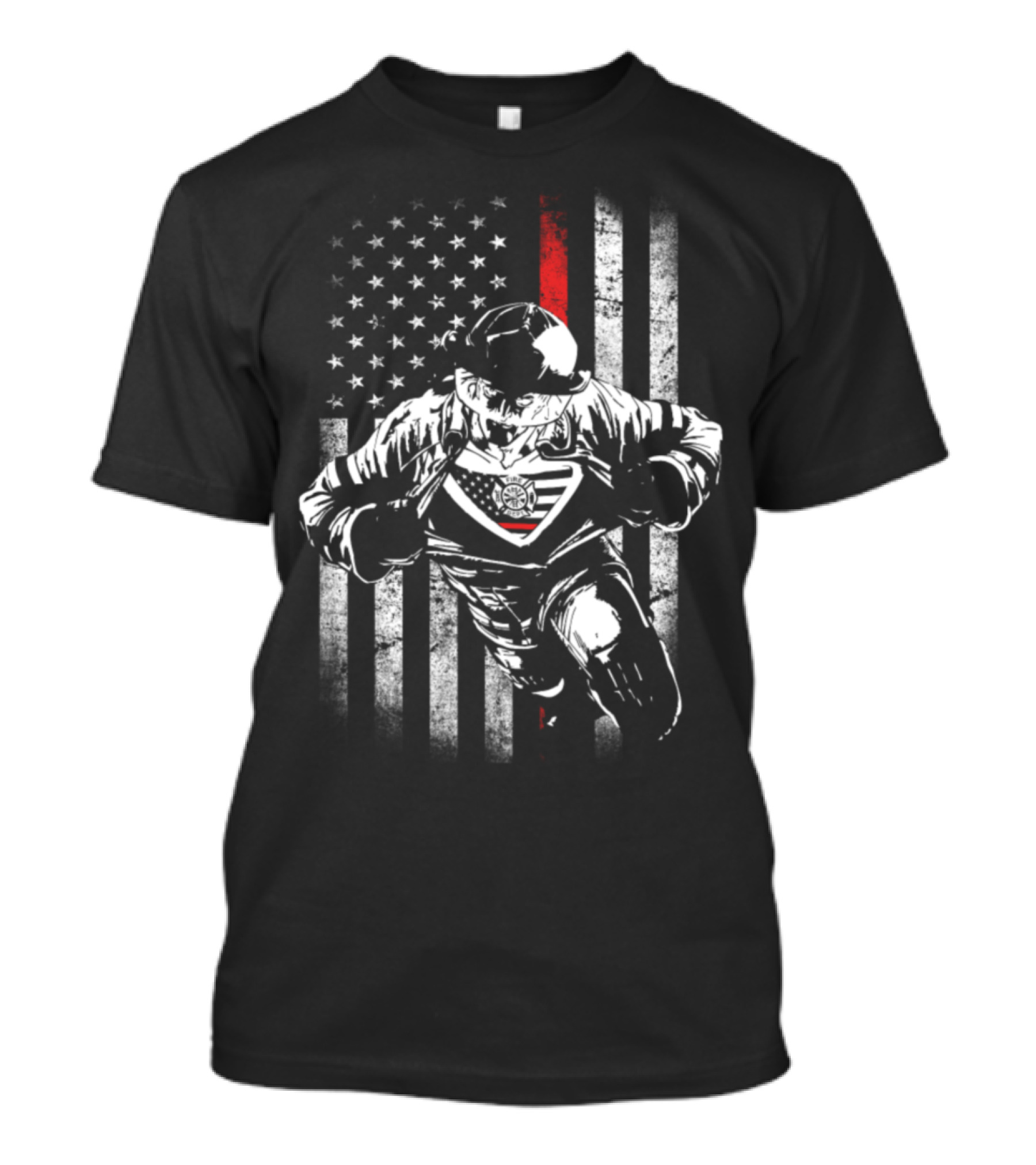 United States Firefighter American Flag Hero Fireman T-Shirt