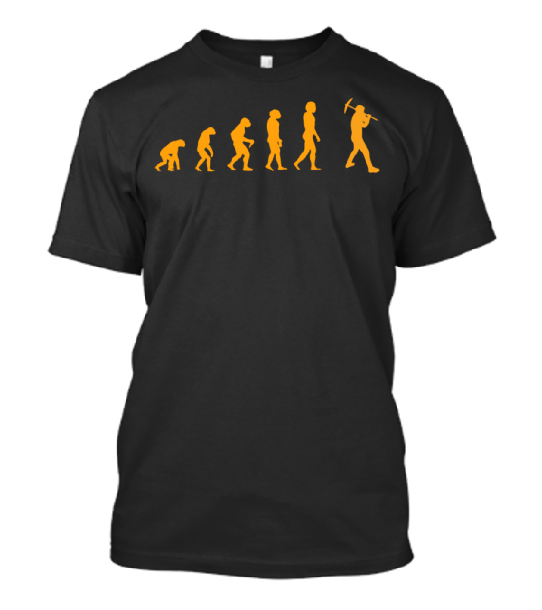 Archeologist Evolution Yellow Silhouette Progression T-Shirt