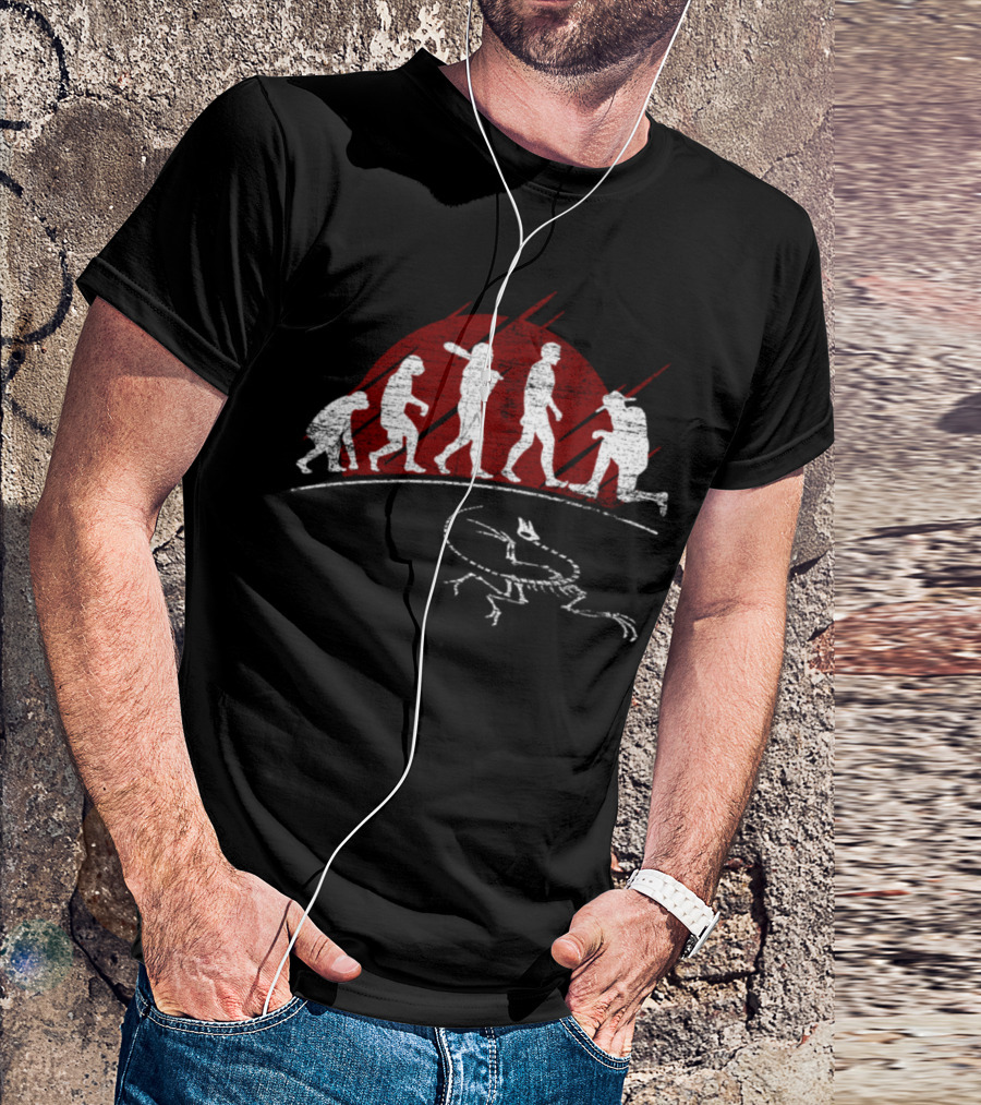 Archeology Evolution Crab Figures Walking Sequence T-Shirt