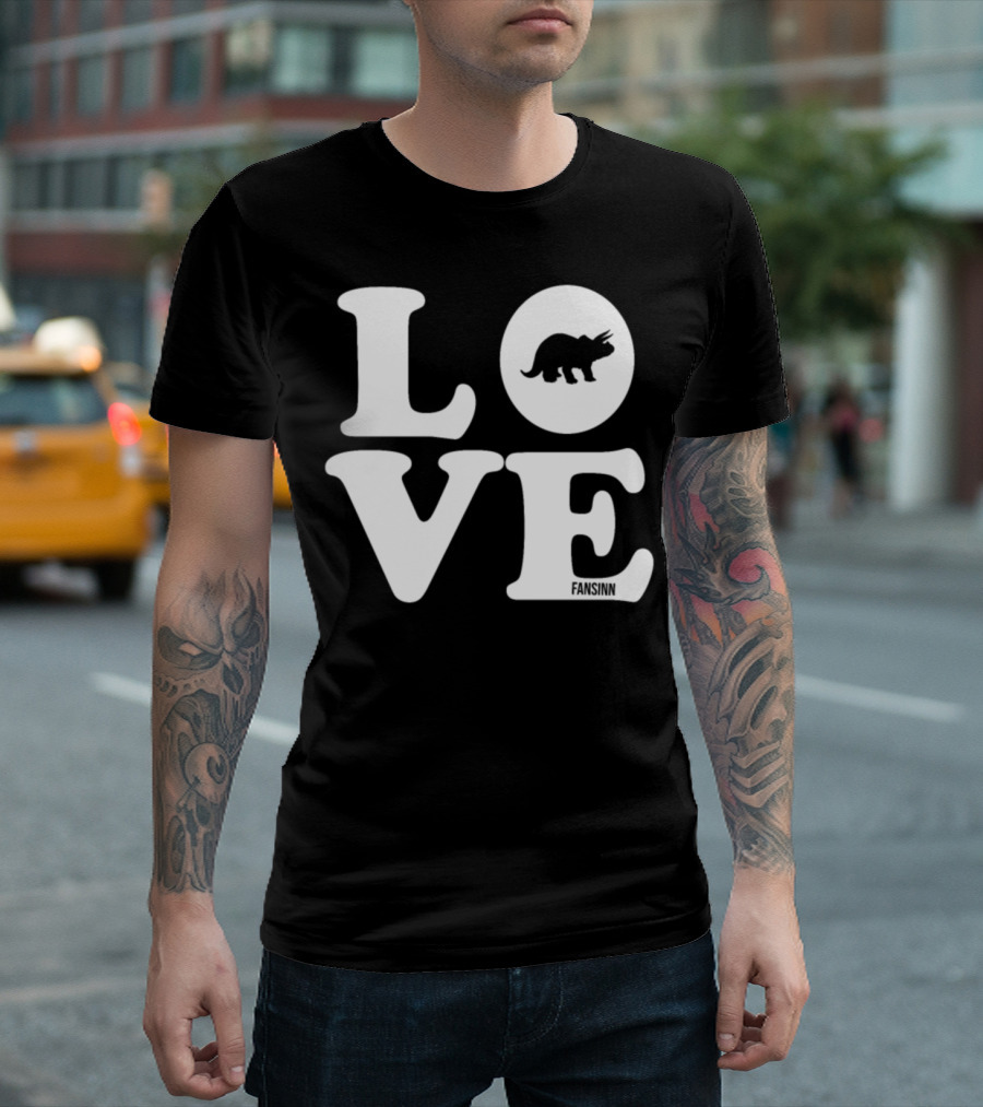 Fansinn Love Triceratops Dinosaur Pet T-Shirt