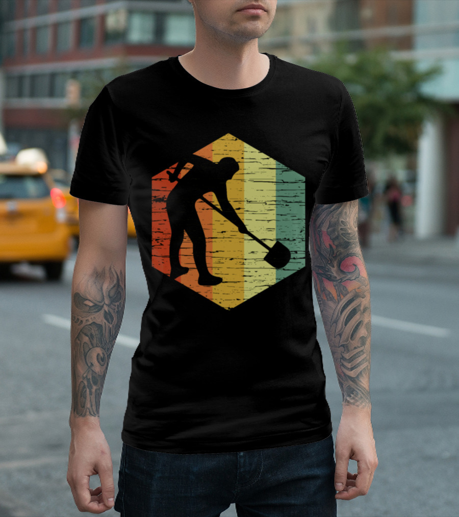 Retro Archaeologist Vintage Stripes T-Shirt