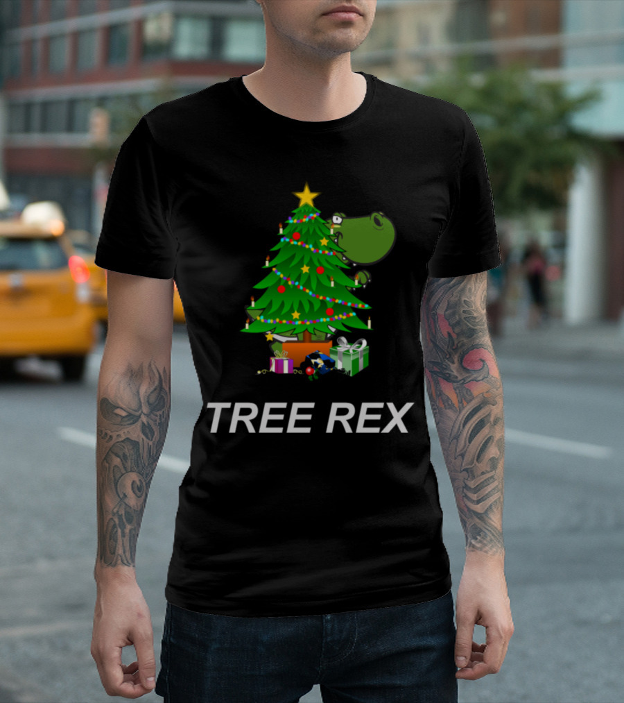 Tree Rex Dinosaur Dino Christmas Tree Prehistoric T-Shirt